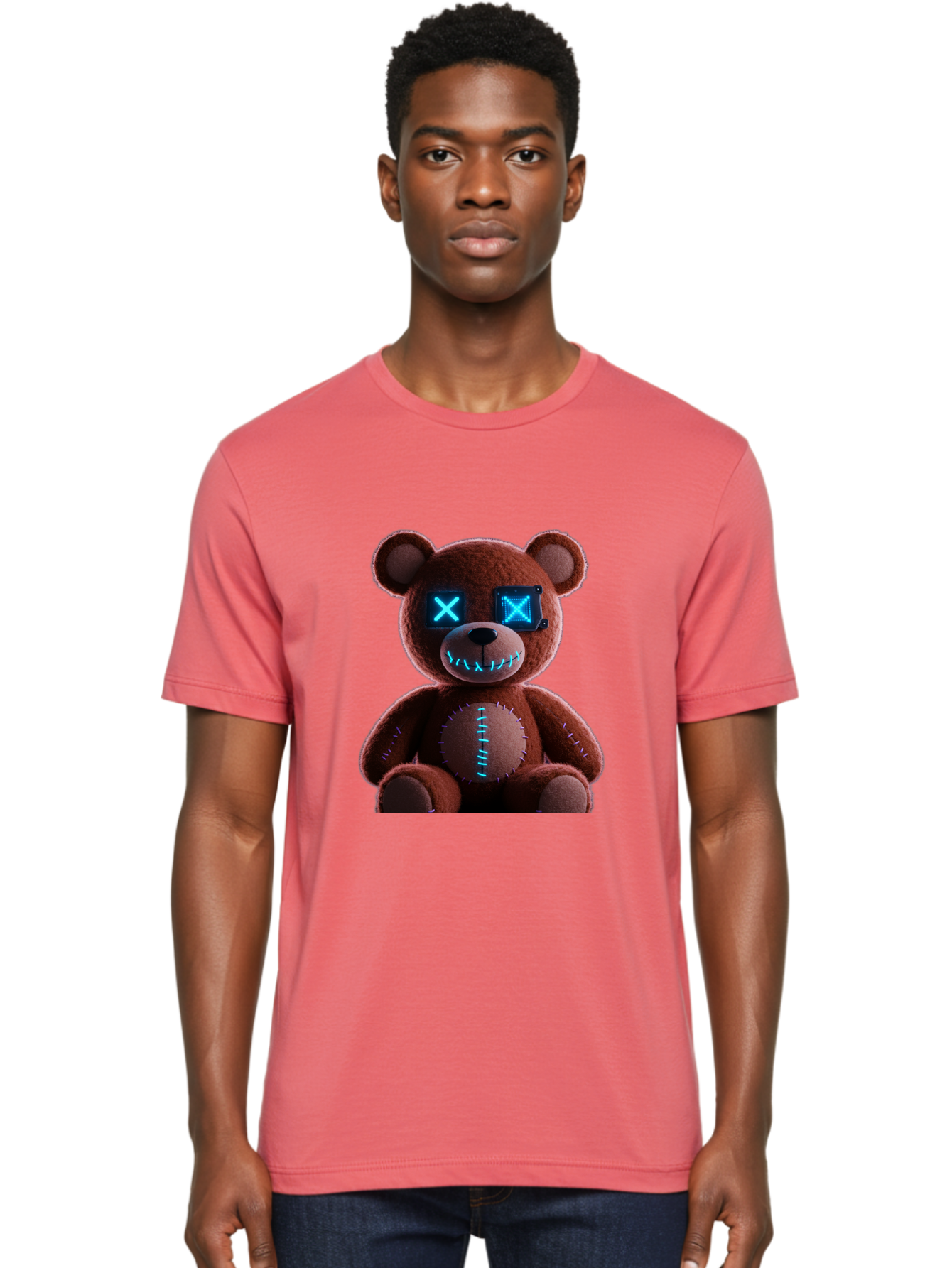 Teddy-1 Men'S Graphic Tee, 100% Cotton, Comfortable Casual Summer Wear, Machine Washable, Vintage Camera, Old Camera, Antique Camera, Black Camera, Classic Photography, Photography Equipment, Nostalgic Device, Film Camera, Camera Art Ban708
