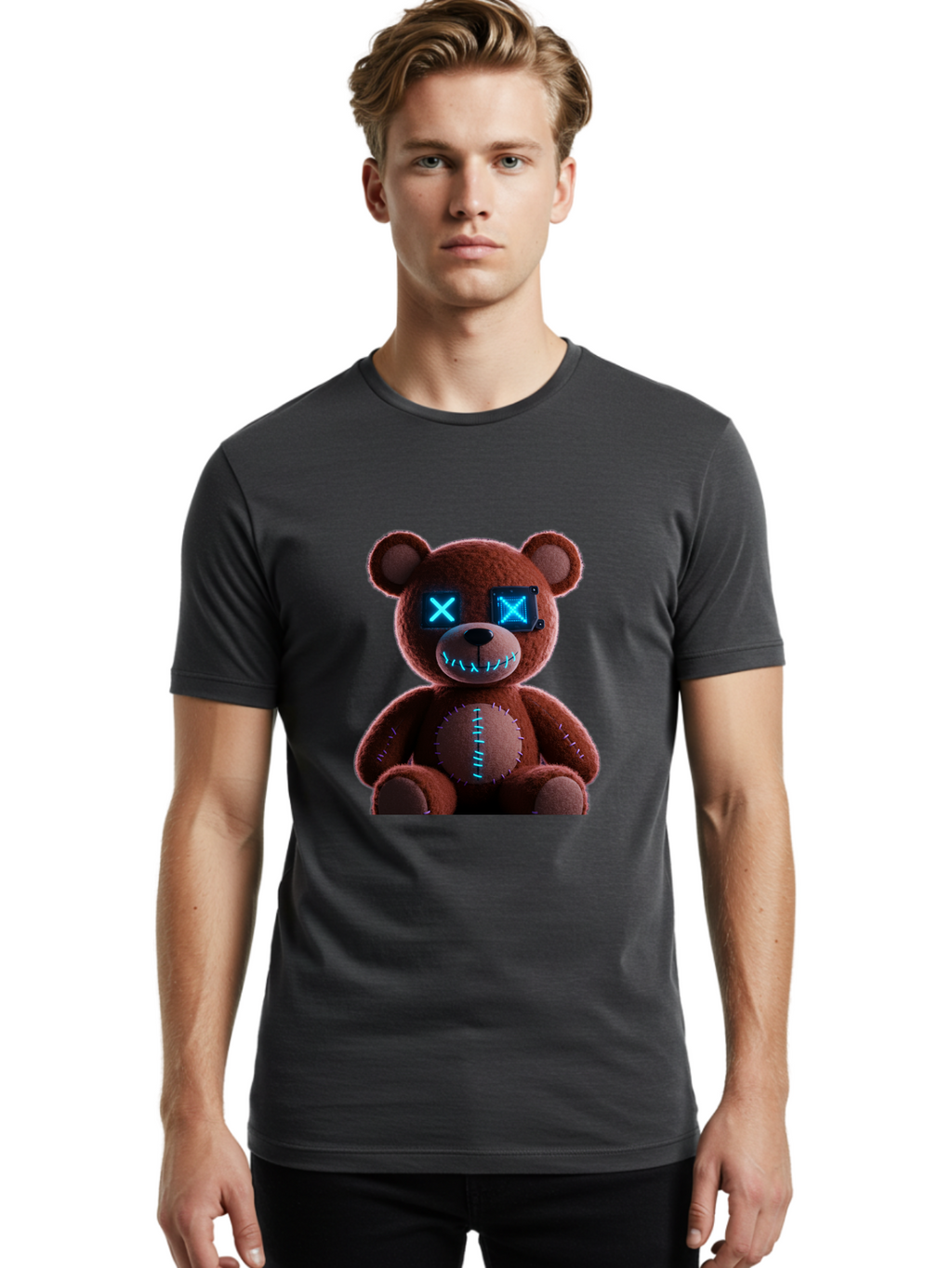 Teddy-1 Men'S Graphic Tee, 100% Cotton, Comfortable Casual Summer Wear, Machine Washable, Vintage Camera, Old Camera, Antique Camera, Black Camera, Classic Photography, Photography Equipment, Nostalgic Device, Film Camera, Camera Art Ban708