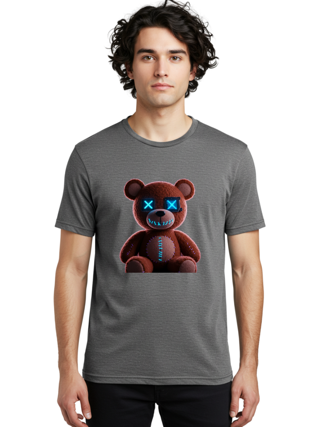Teddy-1 Men'S Graphic Tee, 100% Cotton, Comfortable Casual Summer Wear, Machine Washable, Vintage Camera, Old Camera, Antique Camera, Black Camera, Classic Photography, Photography Equipment, Nostalgic Device, Film Camera, Camera Art Ban708