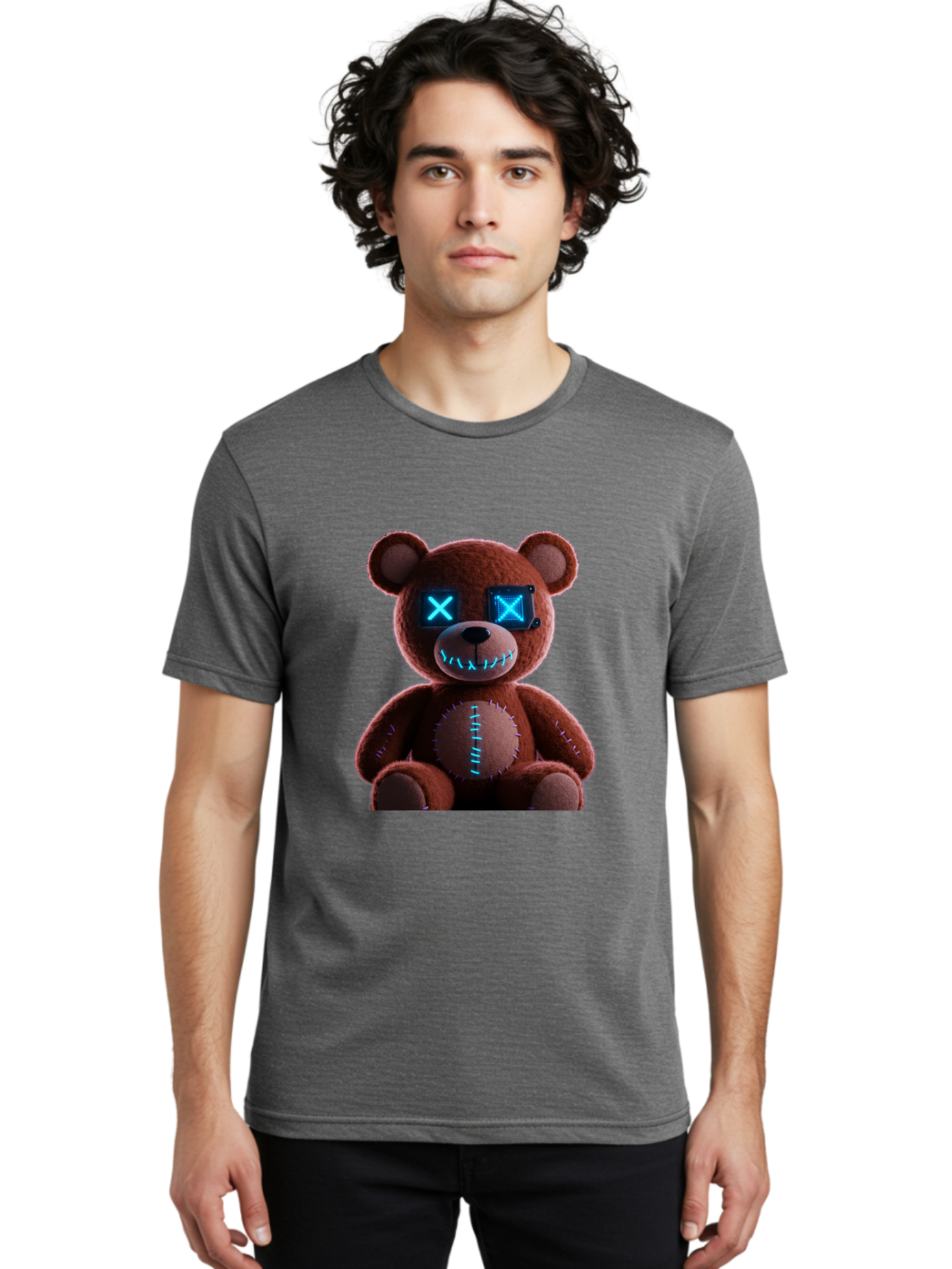 Teddy-1 Men'S Graphic Tee, 100% Cotton, Comfortable Casual Summer Wear, Machine Washable, Vintage Camera, Old Camera, Antique Camera, Black Camera, Classic Photography, Photography Equipment, Nostalgic Device, Film Camera, Camera Art Ban708