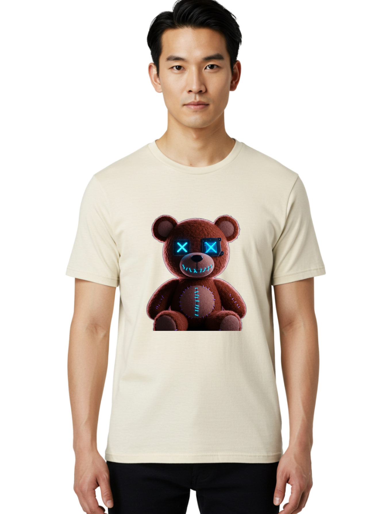 Teddy-1 Men'S Graphic Tee, 100% Cotton, Comfortable Casual Summer Wear, Machine Washable, Vintage Camera, Old Camera, Antique Camera, Black Camera, Classic Photography, Photography Equipment, Nostalgic Device, Film Camera, Camera Art Ban708