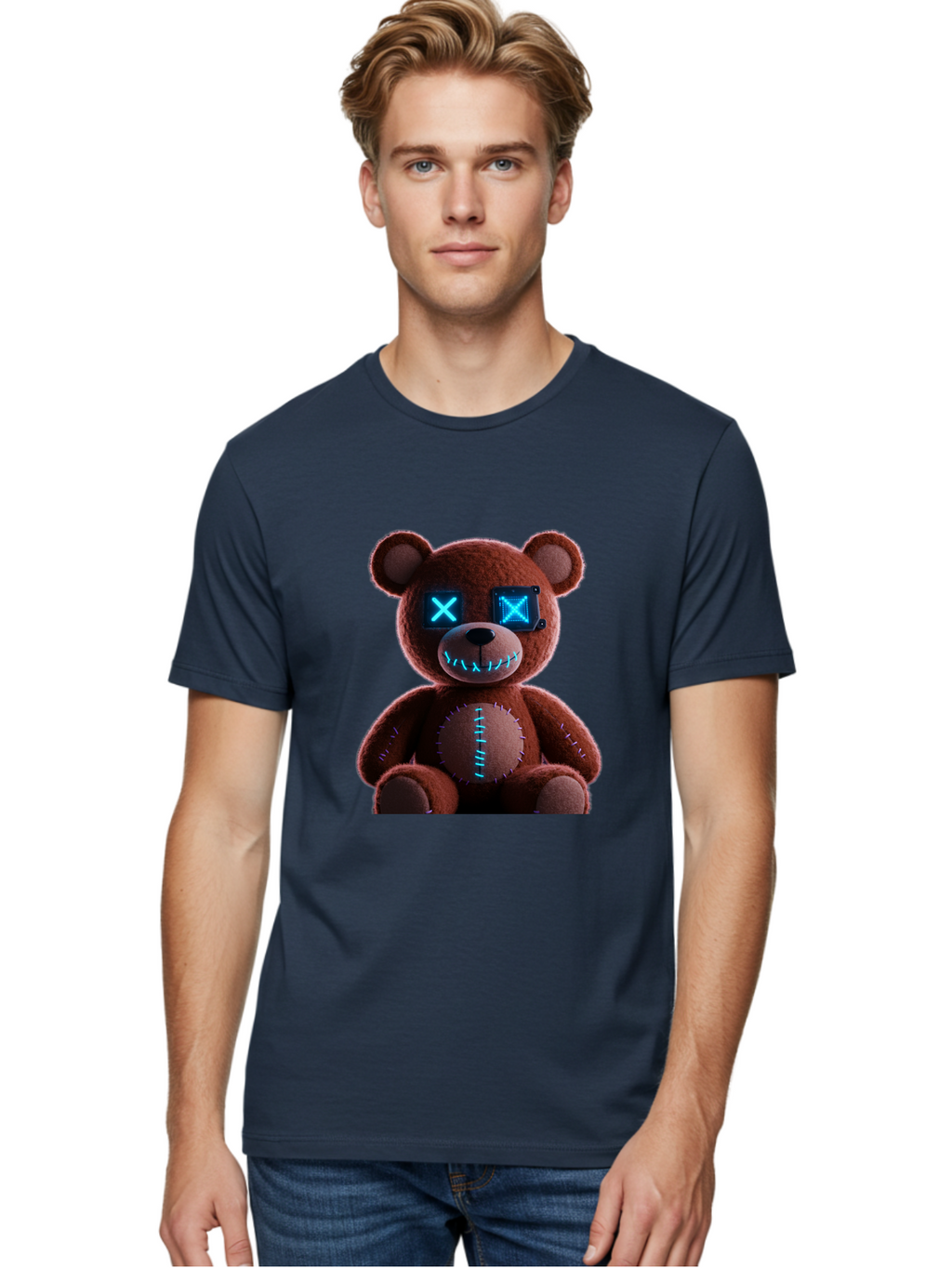 Teddy-1 Men'S Graphic Tee, 100% Cotton, Comfortable Casual Summer Wear, Machine Washable, Vintage Camera, Old Camera, Antique Camera, Black Camera, Classic Photography, Photography Equipment, Nostalgic Device, Film Camera, Camera Art Ban708