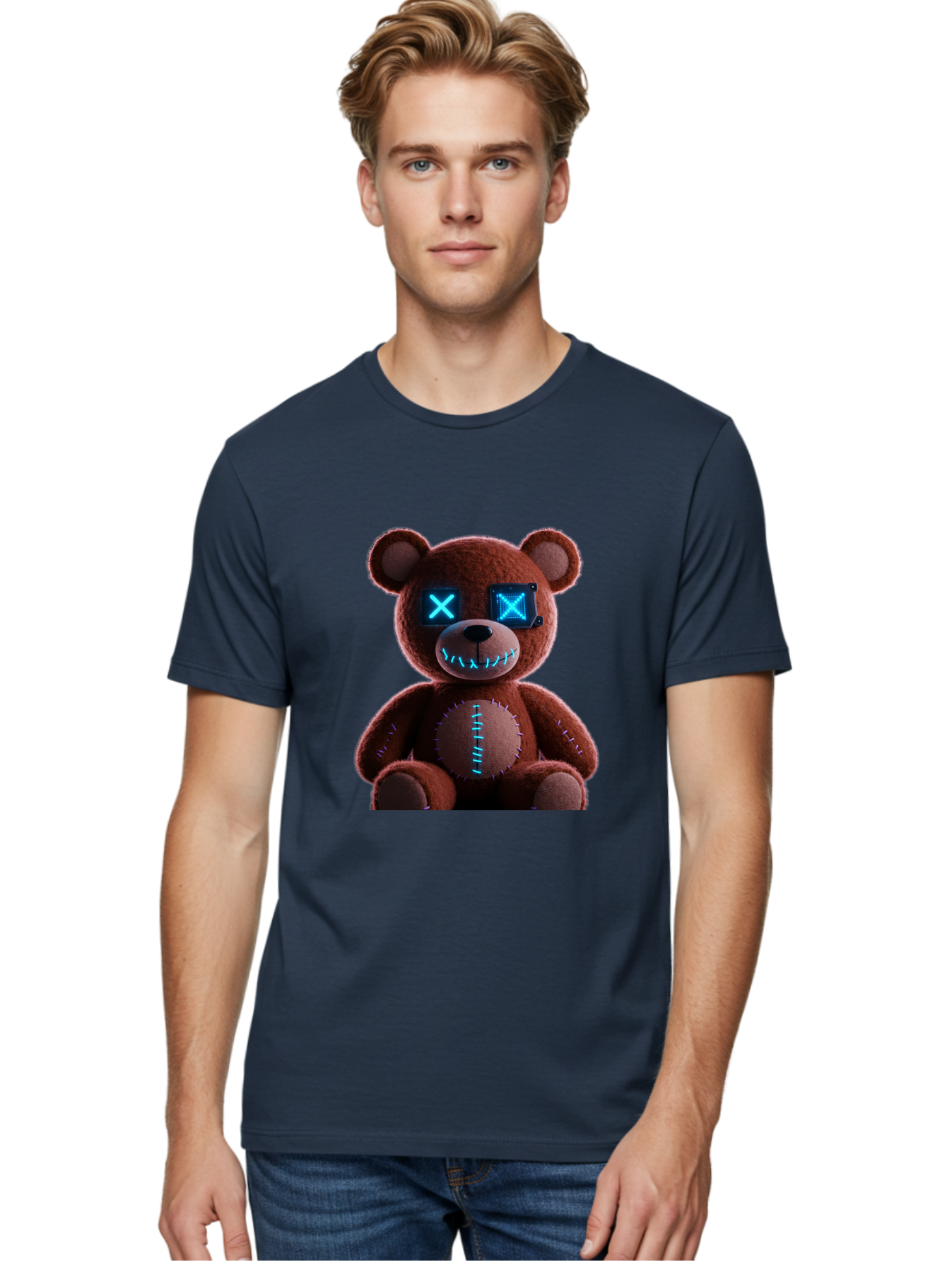 Teddy-1 Men'S Graphic Tee, 100% Cotton, Comfortable Casual Summer Wear, Machine Washable, Vintage Camera, Old Camera, Antique Camera, Black Camera, Classic Photography, Photography Equipment, Nostalgic Device, Film Camera, Camera Art Ban708