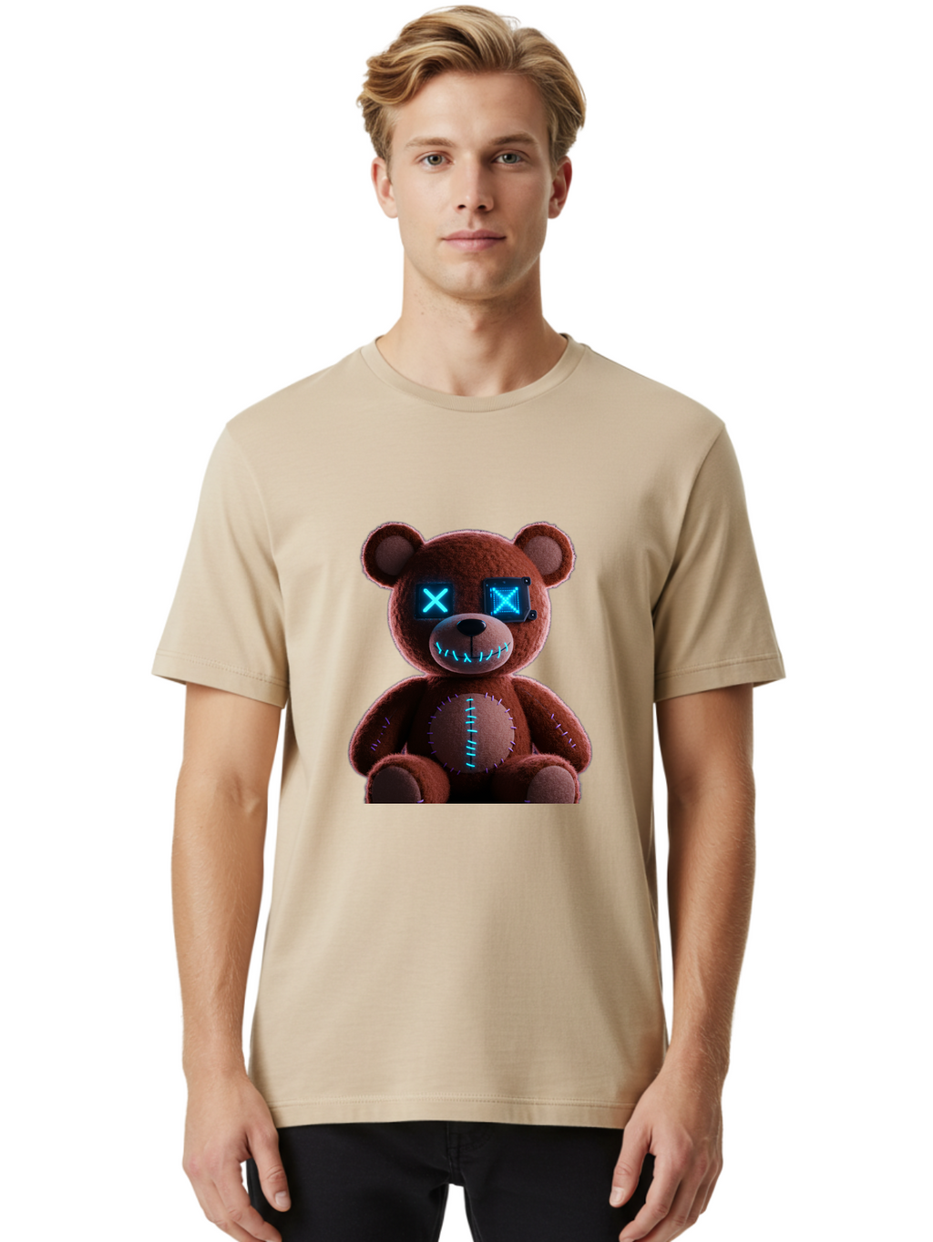 Teddy-1 Men'S Graphic Tee, 100% Cotton, Comfortable Casual Summer Wear, Machine Washable, Vintage Camera, Old Camera, Antique Camera, Black Camera, Classic Photography, Photography Equipment, Nostalgic Device, Film Camera, Camera Art Ban708