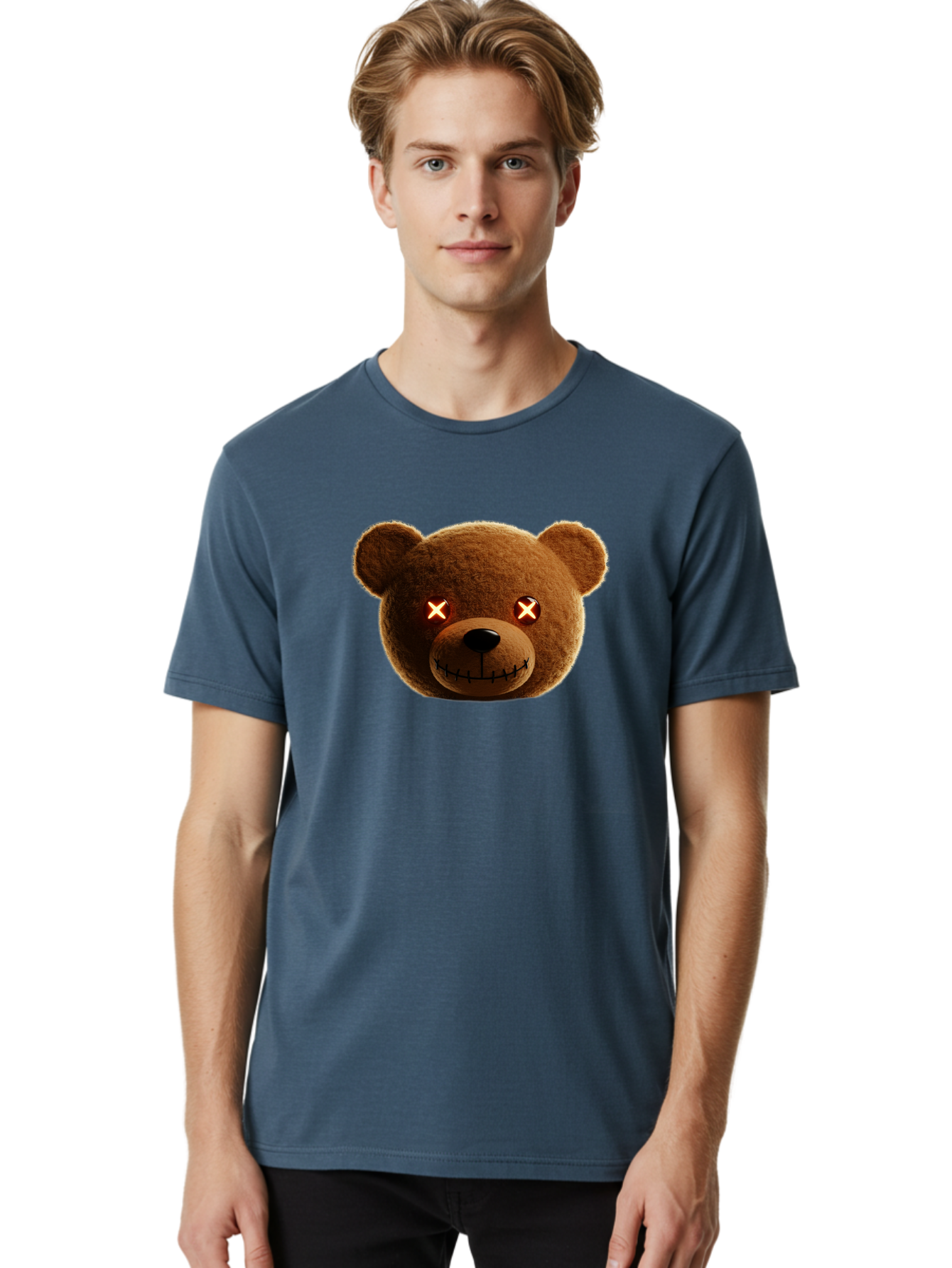 Teddy-2 Men'S Graphic Tee, 100% Cotton, Comfortable Casual Summer Wear, Machine Washable, Vintage Camera, Old Camera, Antique Camera, Black Camera, Classic Photography, Photography Equipment, Nostalgic Device, Film Camera, Camera Art Ban709