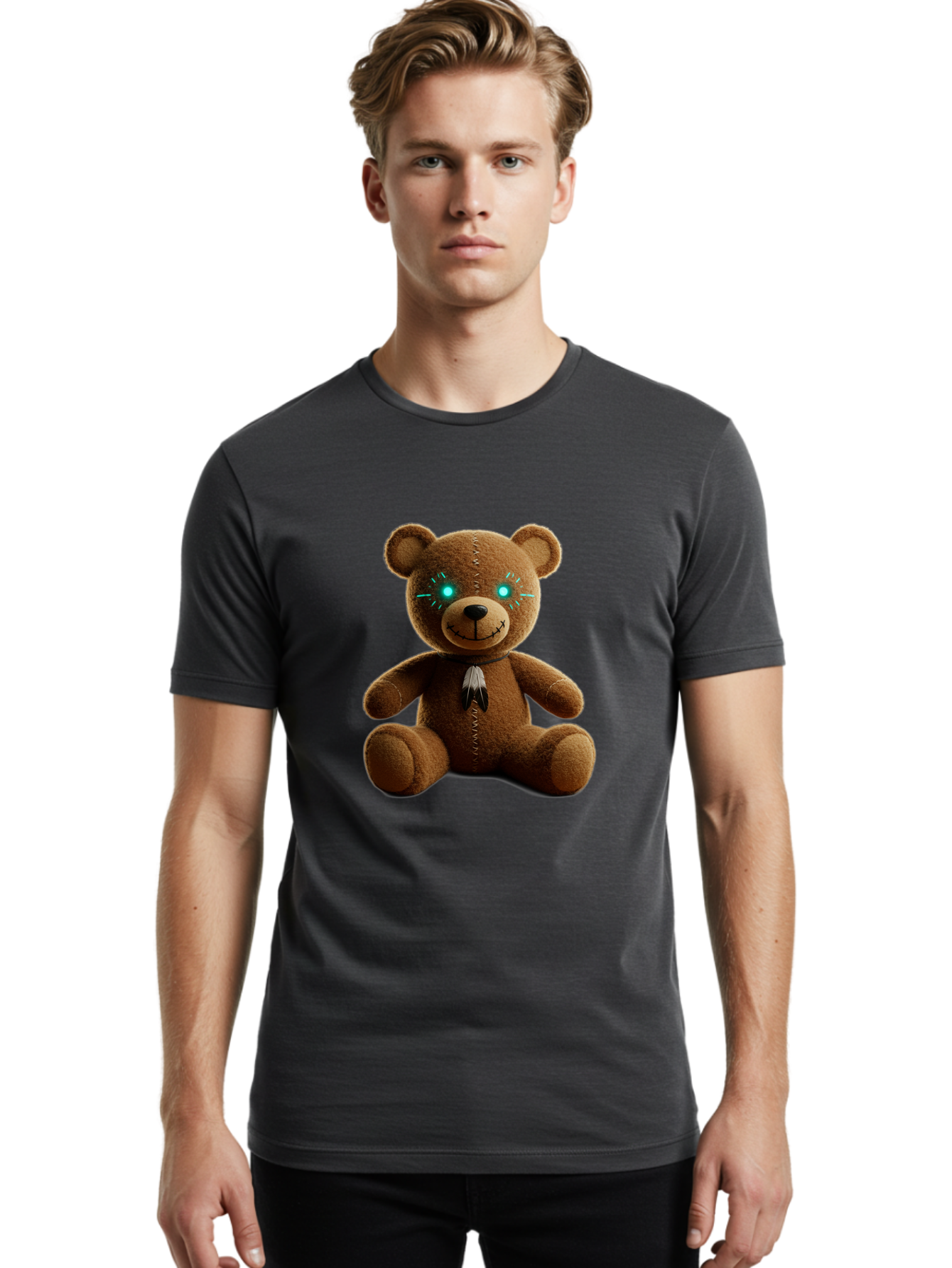 Teddy-3 Men'S Graphic Tee, 100% Cotton, Comfortable Casual Summer Wear, Machine Washable, Vintage Camera, Old Camera, Antique Camera, Black Camera, Classic Photography, Photography Equipment, Nostalgic Device, Film Camera, Camera Art Ban710