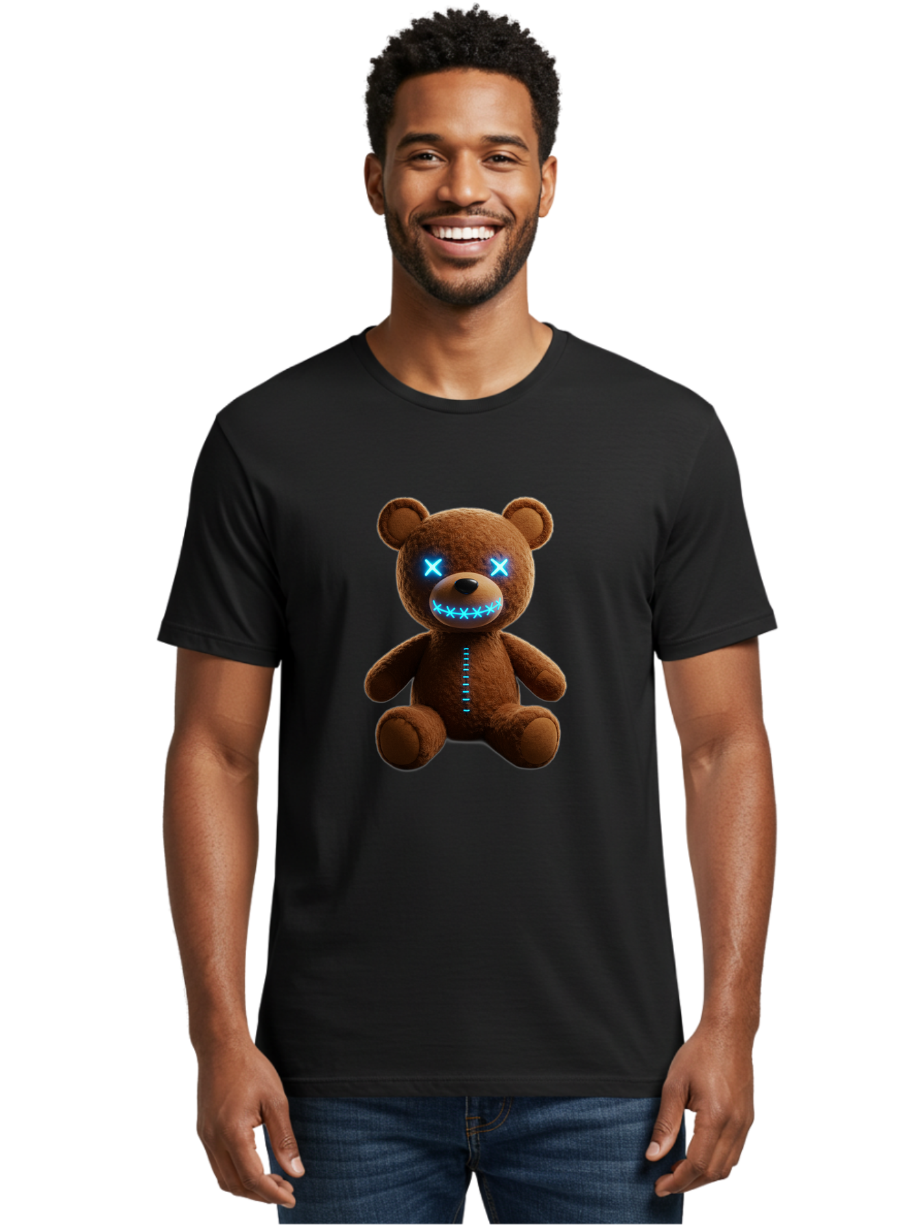 Teddy-Bear-1 Men'S Graphic Tee, 100% Cotton, Comfortable Casual Summer Wear, Machine Washable, Vintage Camera, Old Camera, Antique Camera, Black Camera, Classic Photography, Photography Equipment, Nostalgic Device, Film Camera, Camera Art Ban711