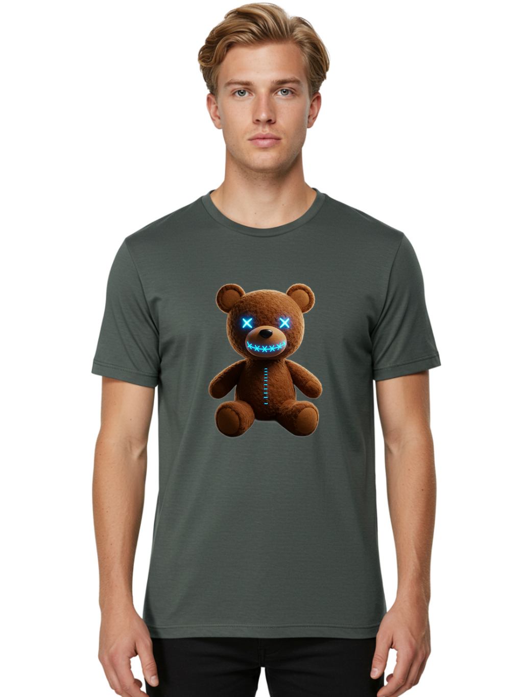 Teddy-Bear-1 Men'S Graphic Tee, 100% Cotton, Comfortable Casual Summer Wear, Machine Washable, Vintage Camera, Old Camera, Antique Camera, Black Camera, Classic Photography, Photography Equipment, Nostalgic Device, Film Camera, Camera Art Ban711