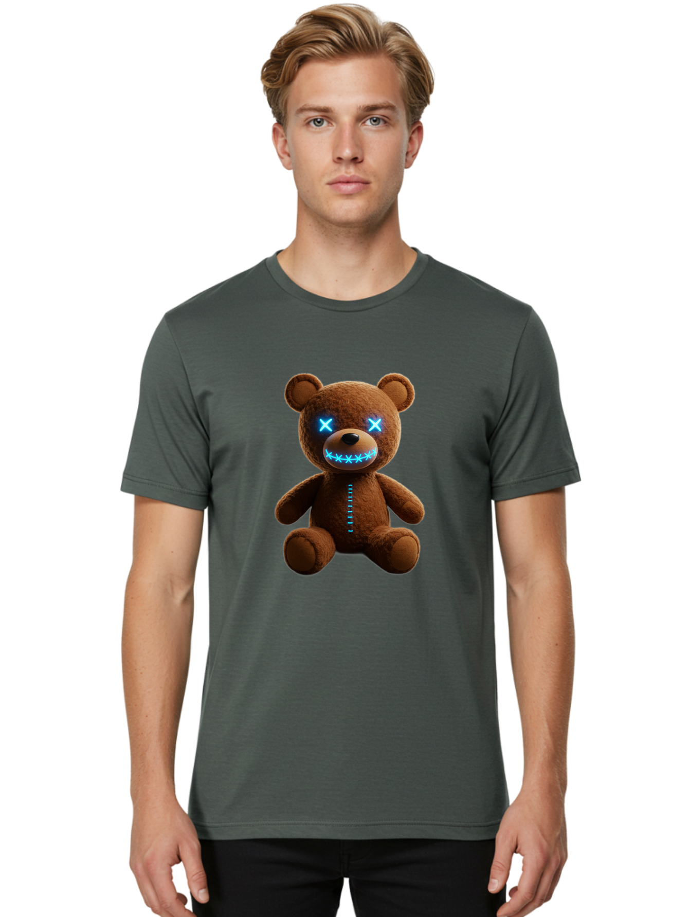 Teddy-Bear-1 Men'S Graphic Tee, 100% Cotton, Comfortable Casual Summer Wear, Machine Washable, Vintage Camera, Old Camera, Antique Camera, Black Camera, Classic Photography, Photography Equipment, Nostalgic Device, Film Camera, Camera Art Ban711
