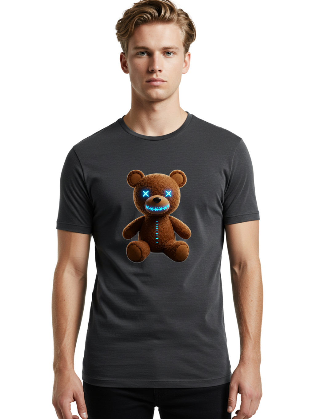 Teddy-Bear-1 Men'S Graphic Tee, 100% Cotton, Comfortable Casual Summer Wear, Machine Washable, Vintage Camera, Old Camera, Antique Camera, Black Camera, Classic Photography, Photography Equipment, Nostalgic Device, Film Camera, Camera Art Ban711