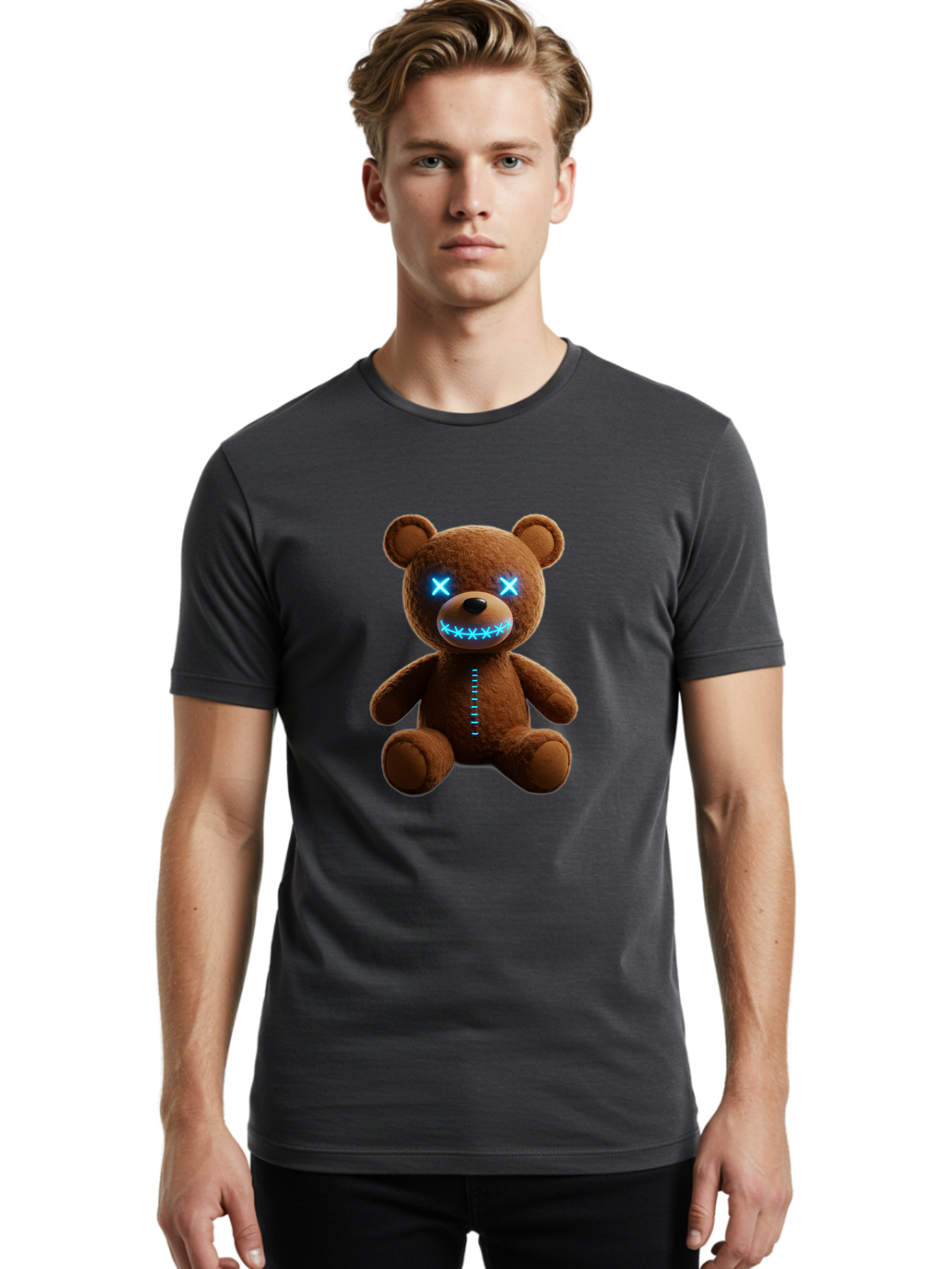 Teddy-Bear-1 Men'S Graphic Tee, 100% Cotton, Comfortable Casual Summer Wear, Machine Washable, Vintage Camera, Old Camera, Antique Camera, Black Camera, Classic Photography, Photography Equipment, Nostalgic Device, Film Camera, Camera Art Ban711