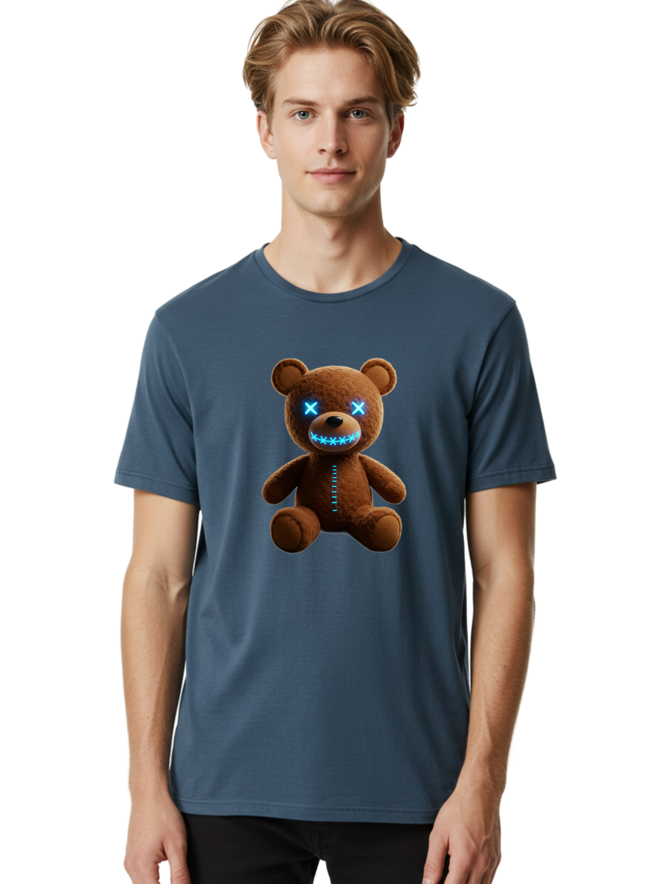 Teddy-Bear-1 Men'S Graphic Tee, 100% Cotton, Comfortable Casual Summer Wear, Machine Washable, Vintage Camera, Old Camera, Antique Camera, Black Camera, Classic Photography, Photography Equipment, Nostalgic Device, Film Camera, Camera Art Ban711