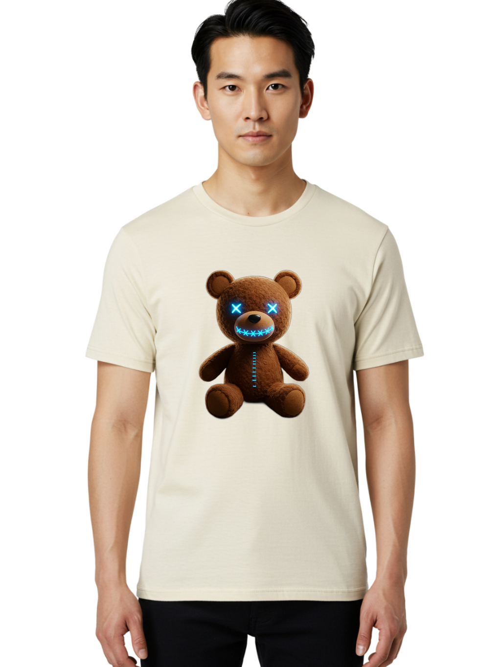 Teddy-Bear-1 Men'S Graphic Tee, 100% Cotton, Comfortable Casual Summer Wear, Machine Washable, Vintage Camera, Old Camera, Antique Camera, Black Camera, Classic Photography, Photography Equipment, Nostalgic Device, Film Camera, Camera Art Ban711