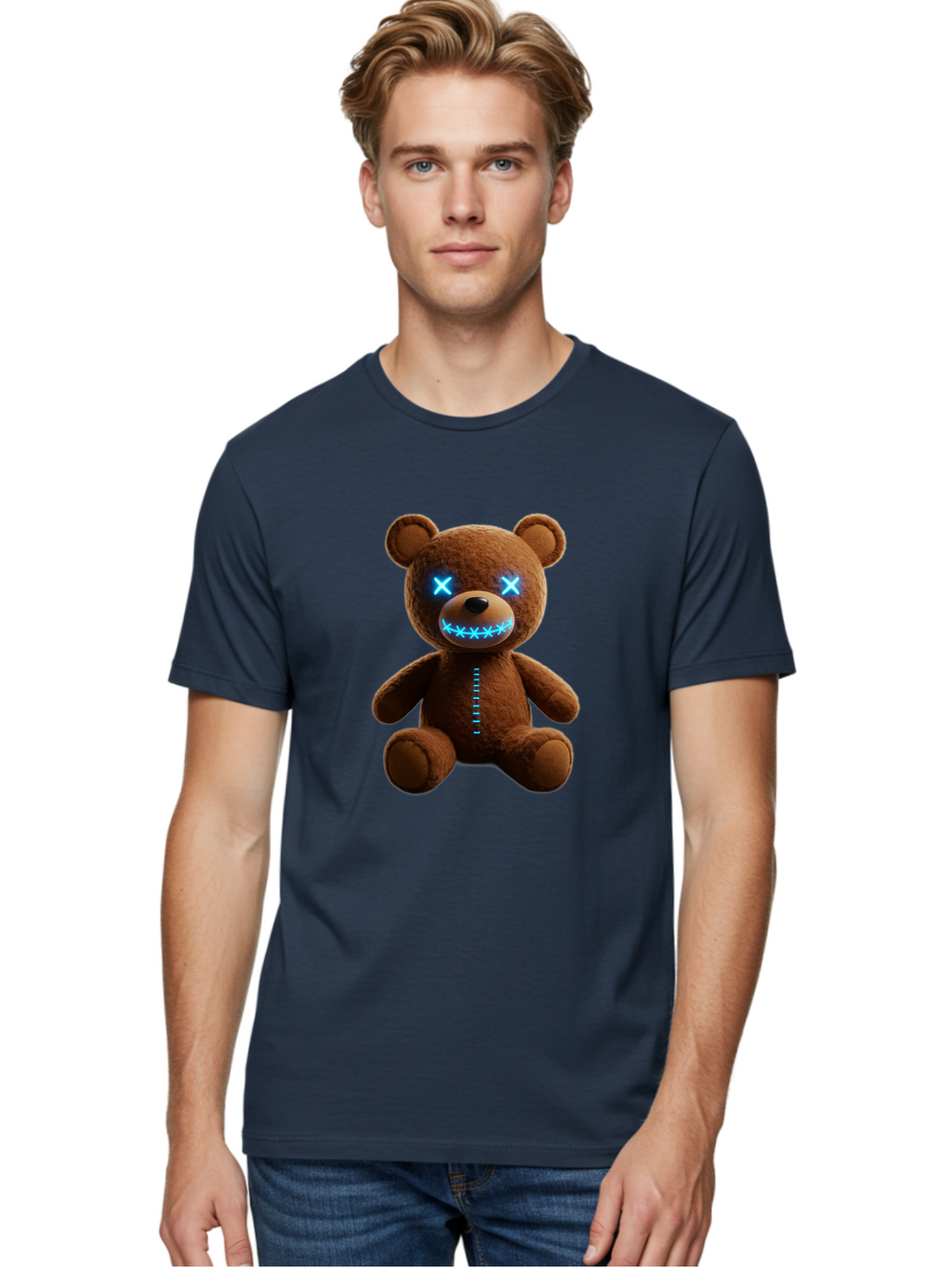 Teddy-Bear-1 Men'S Graphic Tee, 100% Cotton, Comfortable Casual Summer Wear, Machine Washable, Vintage Camera, Old Camera, Antique Camera, Black Camera, Classic Photography, Photography Equipment, Nostalgic Device, Film Camera, Camera Art Ban711