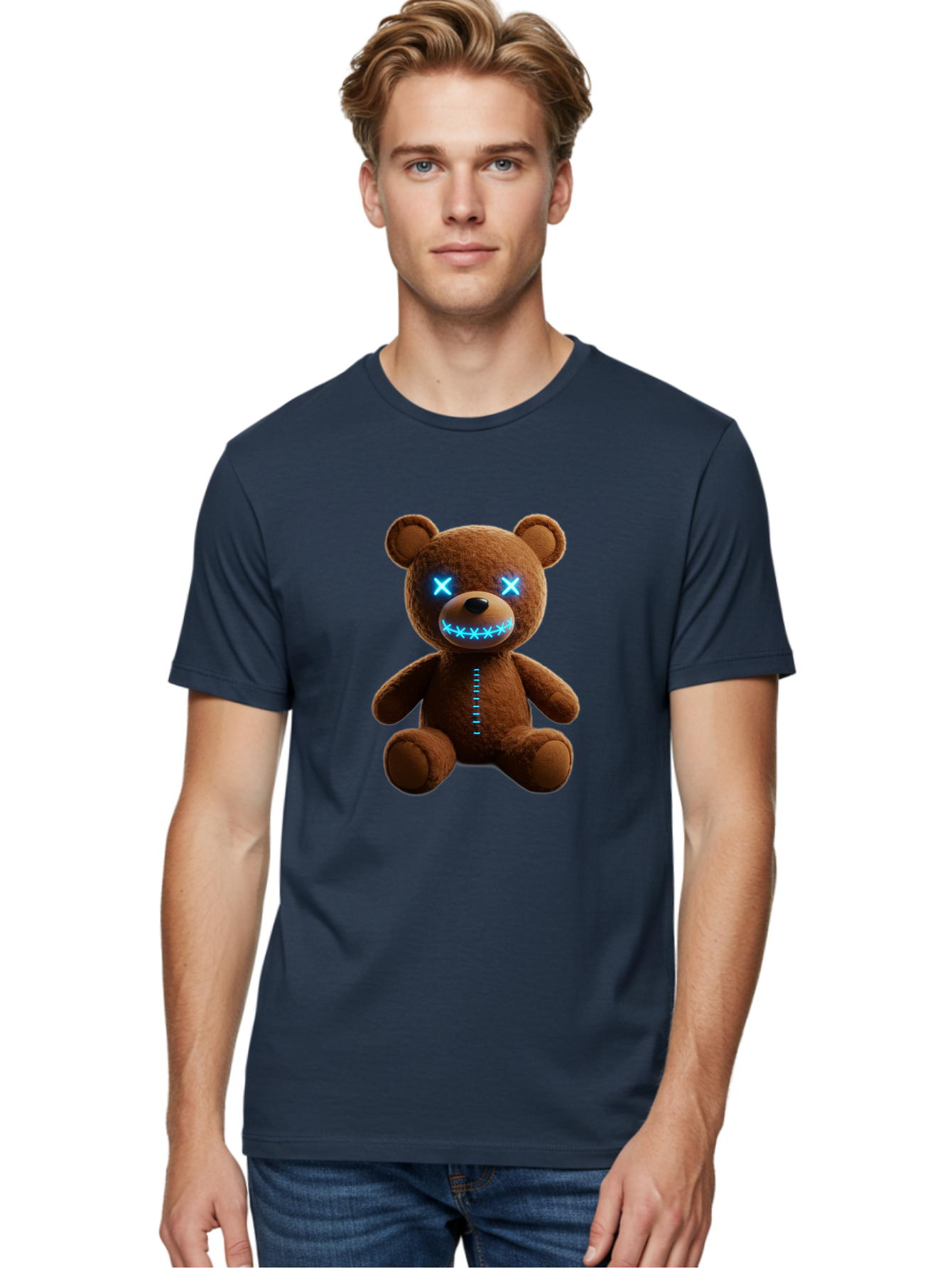 Teddy-Bear-1 Men'S Graphic Tee, 100% Cotton, Comfortable Casual Summer Wear, Machine Washable, Vintage Camera, Old Camera, Antique Camera, Black Camera, Classic Photography, Photography Equipment, Nostalgic Device, Film Camera, Camera Art Ban711