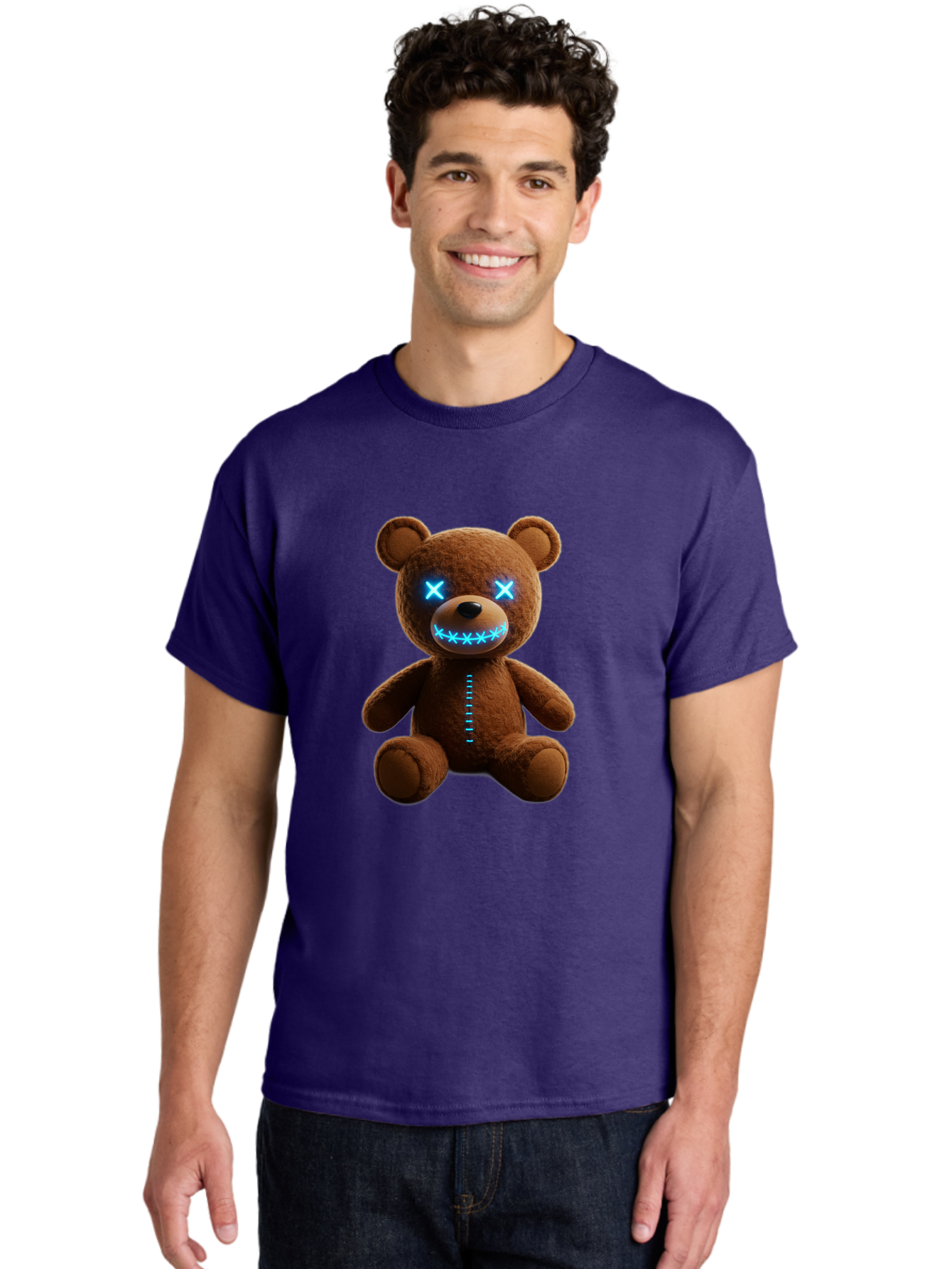Teddy-Bear-1 Men'S Graphic Tee, 100% Cotton, Comfortable Casual Summer Wear, Machine Washable, Vintage Camera, Old Camera, Antique Camera, Black Camera, Classic Photography, Photography Equipment, Nostalgic Device, Film Camera, Camera Art Ban711