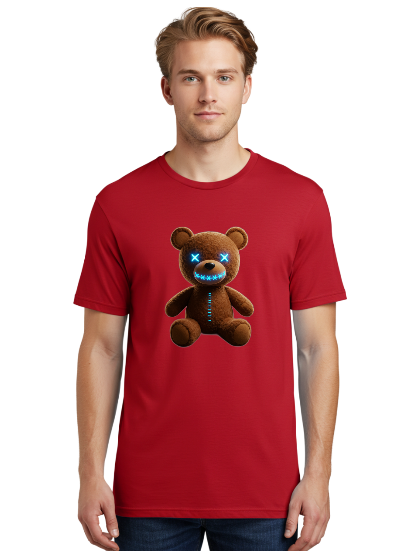 Teddy-Bear-1 Men'S Graphic Tee, 100% Cotton, Comfortable Casual Summer Wear, Machine Washable, Vintage Camera, Old Camera, Antique Camera, Black Camera, Classic Photography, Photography Equipment, Nostalgic Device, Film Camera, Camera Art Ban711