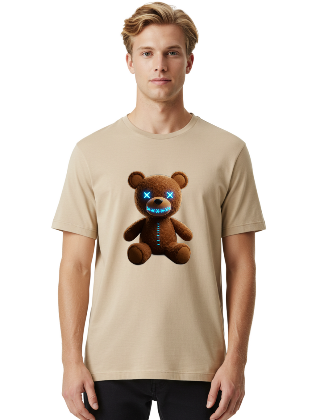 Teddy-Bear-1 Men'S Graphic Tee, 100% Cotton, Comfortable Casual Summer Wear, Machine Washable, Vintage Camera, Old Camera, Antique Camera, Black Camera, Classic Photography, Photography Equipment, Nostalgic Device, Film Camera, Camera Art Ban711