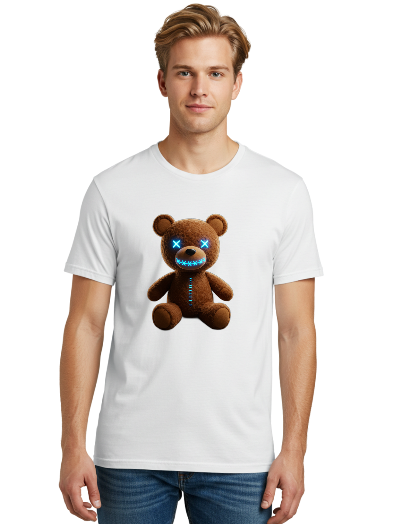 Teddy-Bear-1 Men'S Graphic Tee, 100% Cotton, Comfortable Casual Summer Wear, Machine Washable, Vintage Camera, Old Camera, Antique Camera, Black Camera, Classic Photography, Photography Equipment, Nostalgic Device, Film Camera, Camera Art Ban711