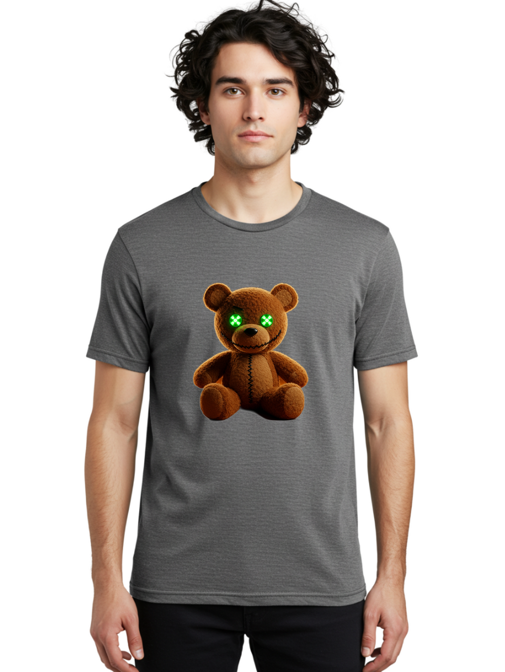 Teddy-Bear-2 Men'S Graphic Tee, 100% Cotton, Comfortable Casual Summer Wear, Machine Washable, Vintage Camera, Old Camera, Antique Camera, Black Camera, Classic Photography, Photography Equipment, Nostalgic Device, Film Camera, Camera Art Ban712