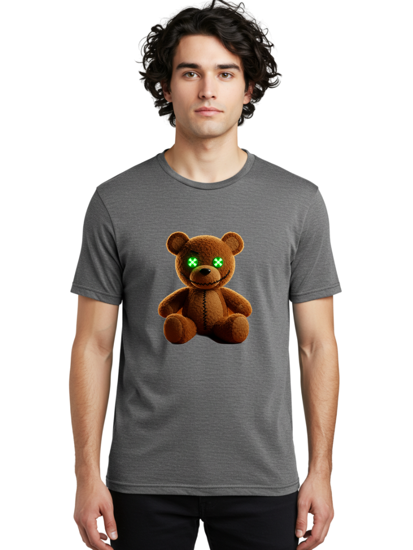 Teddy-Bear-2 Men'S Graphic Tee, 100% Cotton, Comfortable Casual Summer Wear, Machine Washable, Vintage Camera, Old Camera, Antique Camera, Black Camera, Classic Photography, Photography Equipment, Nostalgic Device, Film Camera, Camera Art Ban712