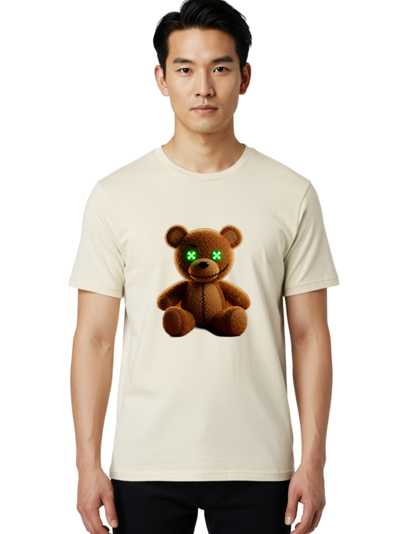 Teddy-Bear-2 Men'S Graphic Tee, 100% Cotton, Comfortable Casual Summer Wear, Machine Washable, Vintage Camera, Old Camera, Antique Camera, Black Camera, Classic Photography, Photography Equipment, Nostalgic Device, Film Camera, Camera Art Ban712