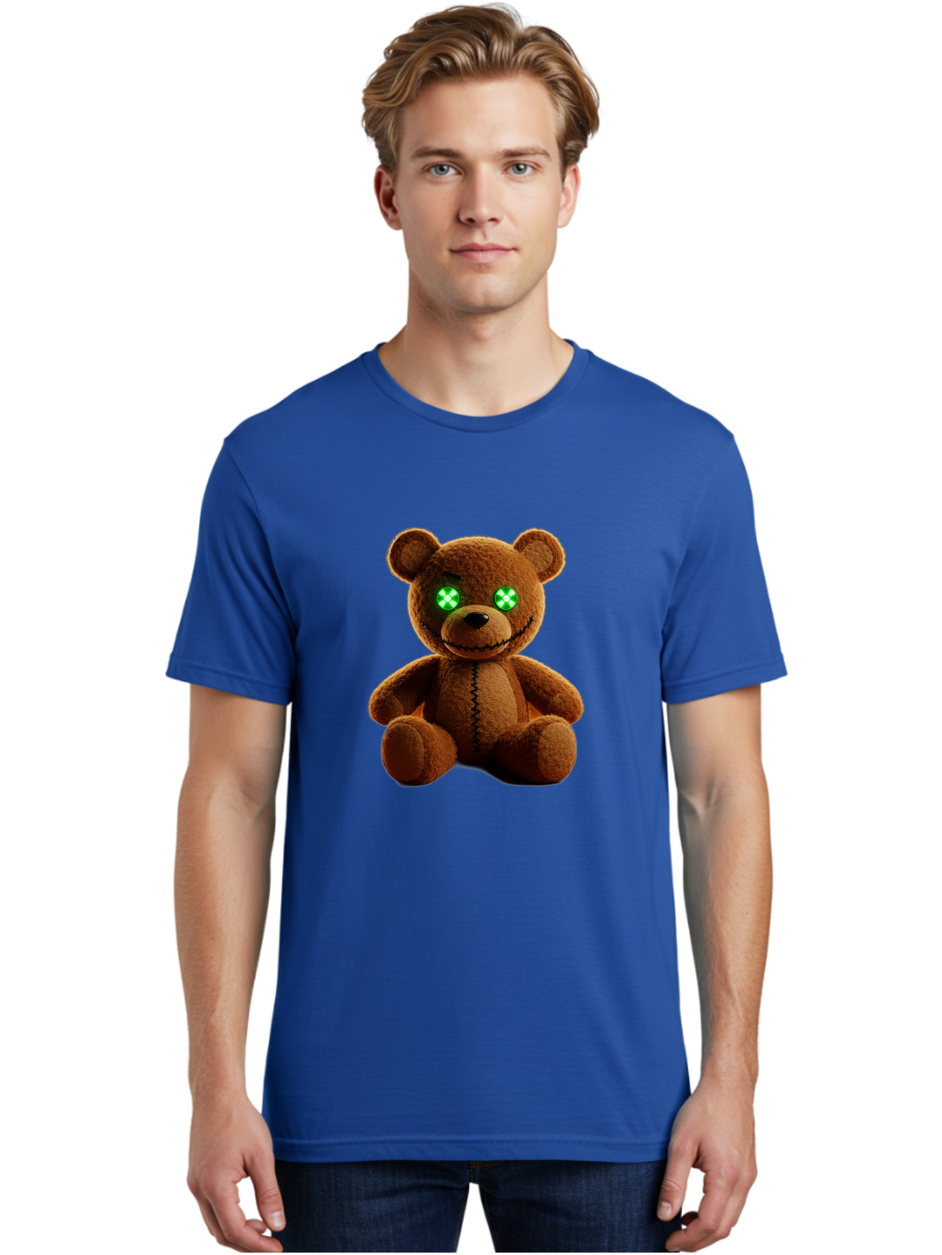 Teddy-Bear-2 Men'S Graphic Tee, 100% Cotton, Comfortable Casual Summer Wear, Machine Washable, Vintage Camera, Old Camera, Antique Camera, Black Camera, Classic Photography, Photography Equipment, Nostalgic Device, Film Camera, Camera Art Ban712