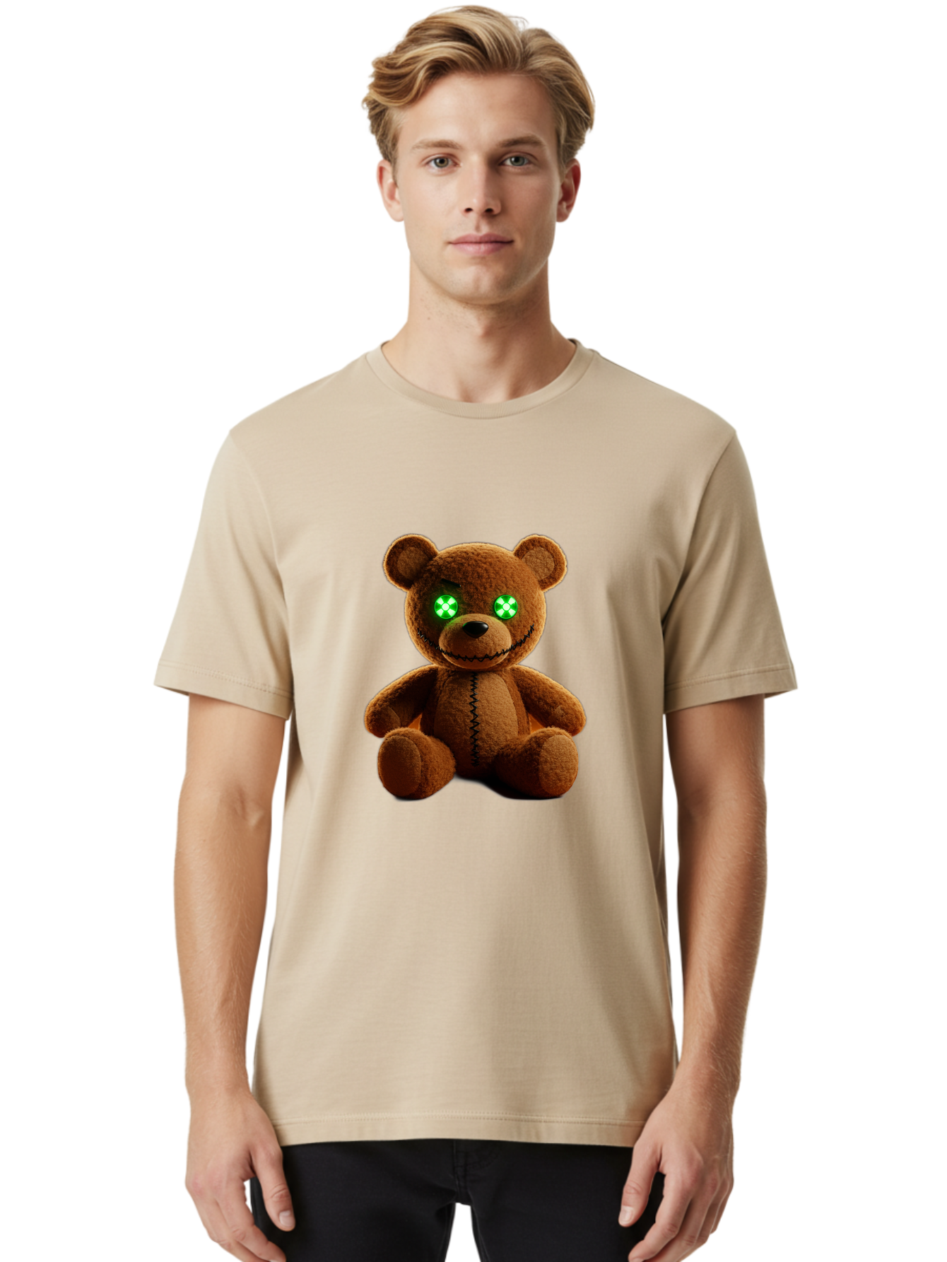 Teddy-Bear-2 Men'S Graphic Tee, 100% Cotton, Comfortable Casual Summer Wear, Machine Washable, Vintage Camera, Old Camera, Antique Camera, Black Camera, Classic Photography, Photography Equipment, Nostalgic Device, Film Camera, Camera Art Ban712