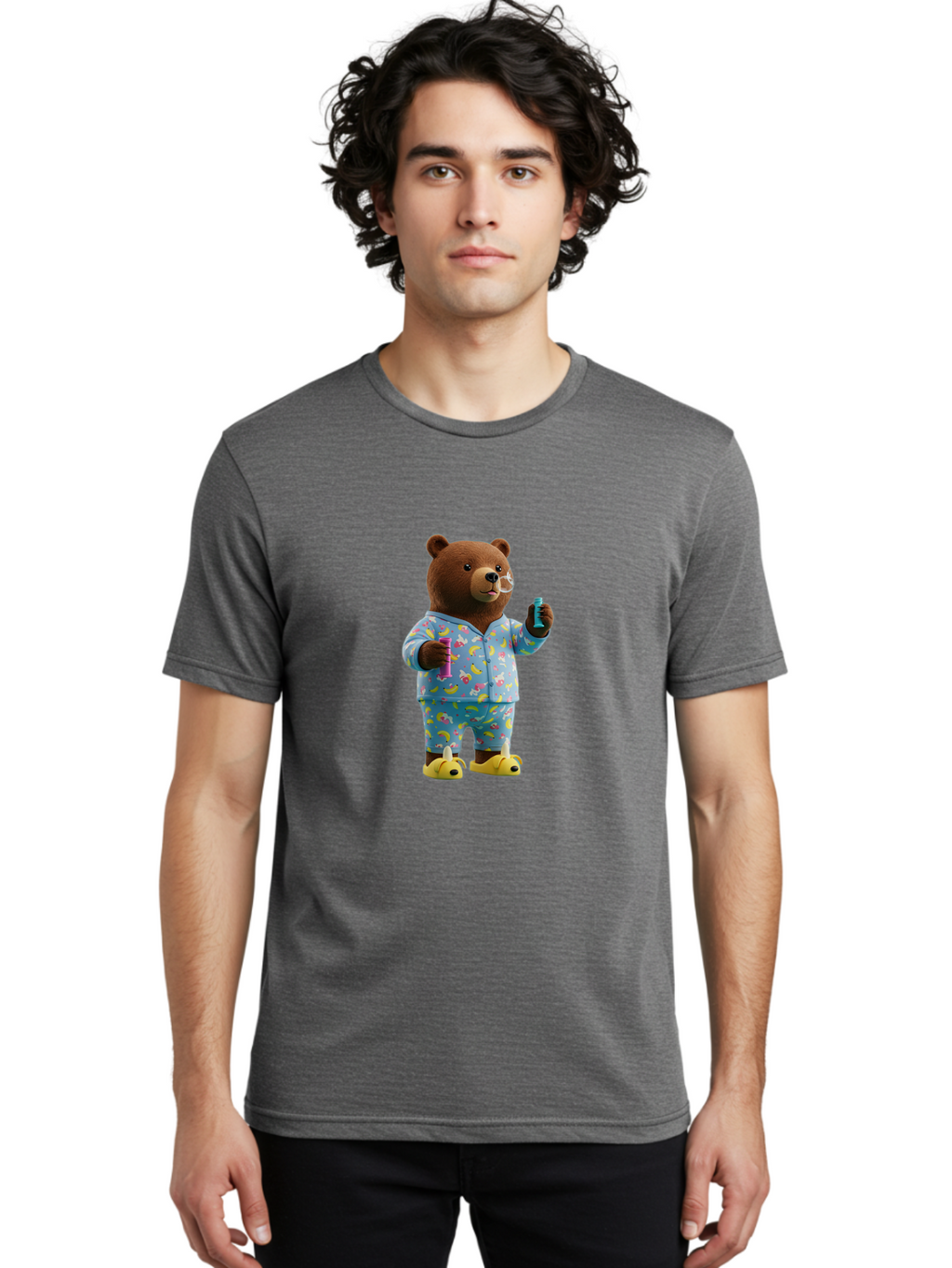 Teddy-Bear-In-Pajamas-1 Men'S Graphic Tee, 100% Cotton, Comfortable Casual Summer Wear, Machine Washable, Vintage Camera, Old Camera, Antique Camera, Black Camera, Classic Photography, Photography Equipment, Nostalgic Device, Film Camera, Ban713