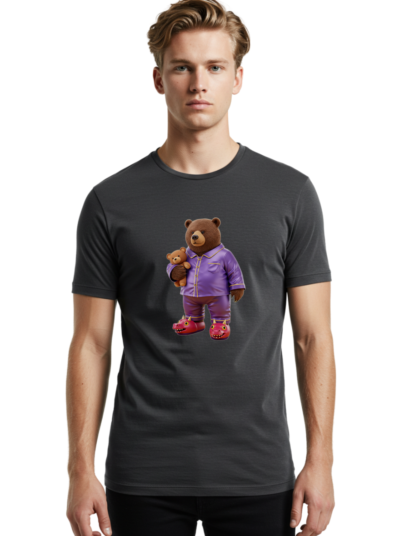 Teddy-Bear-In-Purple-Pajamas Men'S Graphic Tee, 100% Cotton, Comfortable Casual Summer Wear, Machine Washable, Vintage Camera, Old Camera, Antique Camera, Black Camera, Classic Photography, Photography Equipment, Nostalgic Device, Film Camera, Ban715