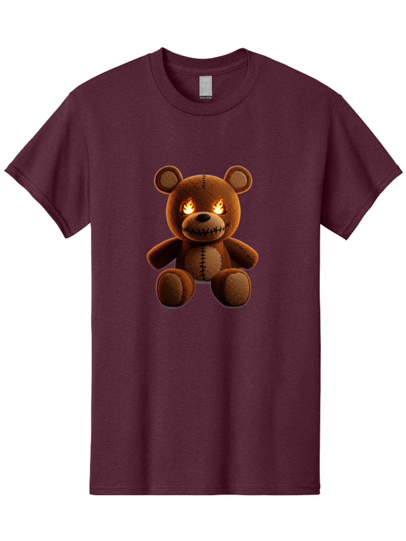 Teddy-Bear-With-Flames-Eyes Men'S Graphic Tee, 100% Cotton, Comfortable Casual Summer Wear, Machine Washable, Vintage Camera, Old Camera, Antique Camera, Black Camera, Classic Photography, Photography Equipment, Nostalgic Device, Film Camera, Ban717