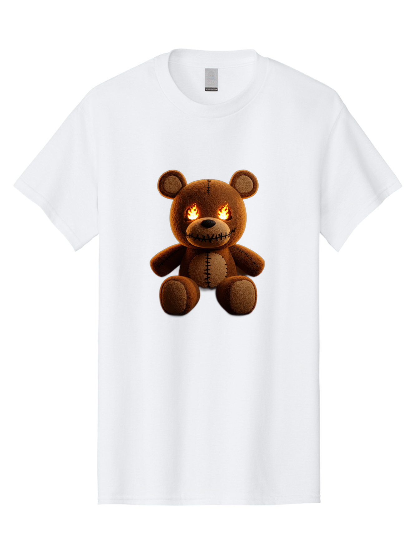 Teddy-Bear-With-Flames-Eyes Men'S Graphic Tee, 100% Cotton, Comfortable Casual Summer Wear, Machine Washable, Vintage Camera, Old Camera, Antique Camera, Black Camera, Classic Photography, Photography Equipment, Nostalgic Device, Film Camera, Ban717
