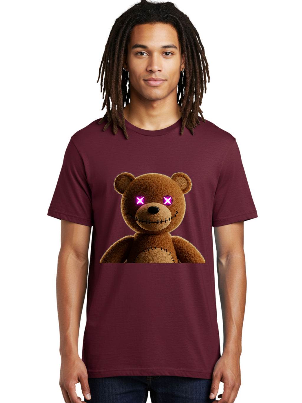 Teddy-Bear-With-Glowing-Eyes Men'S Graphic Tee, 100% Cotton, Comfortable Casual Summer Wear, Machine Washable, Vintage Camera, Old Camera, Antique Camera, Black Camera, Classic Photography, Photography Equipment, Nostalgic Device, Film Camera, Ban718
