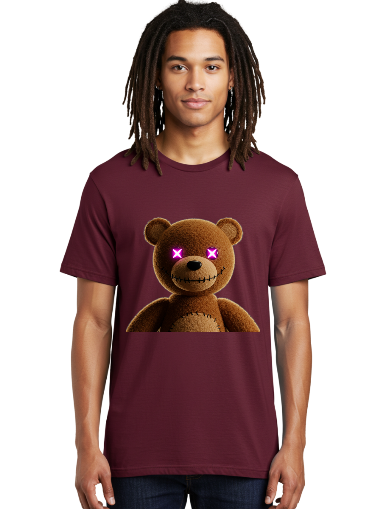 Teddy-Bear-With-Glowing-Eyes Men'S Graphic Tee, 100% Cotton, Comfortable Casual Summer Wear, Machine Washable, Vintage Camera, Old Camera, Antique Camera, Black Camera, Classic Photography, Photography Equipment, Nostalgic Device, Film Camera, Ban718