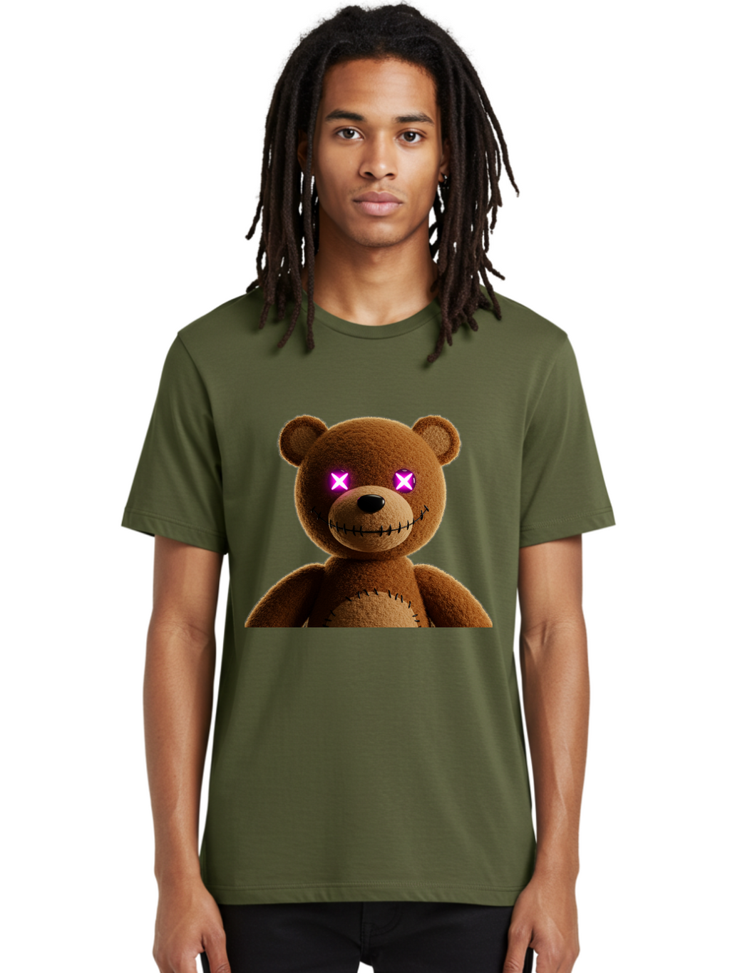Teddy-Bear-With-Glowing-Eyes Men'S Graphic Tee, 100% Cotton, Comfortable Casual Summer Wear, Machine Washable, Vintage Camera, Old Camera, Antique Camera, Black Camera, Classic Photography, Photography Equipment, Nostalgic Device, Film Camera, Ban718
