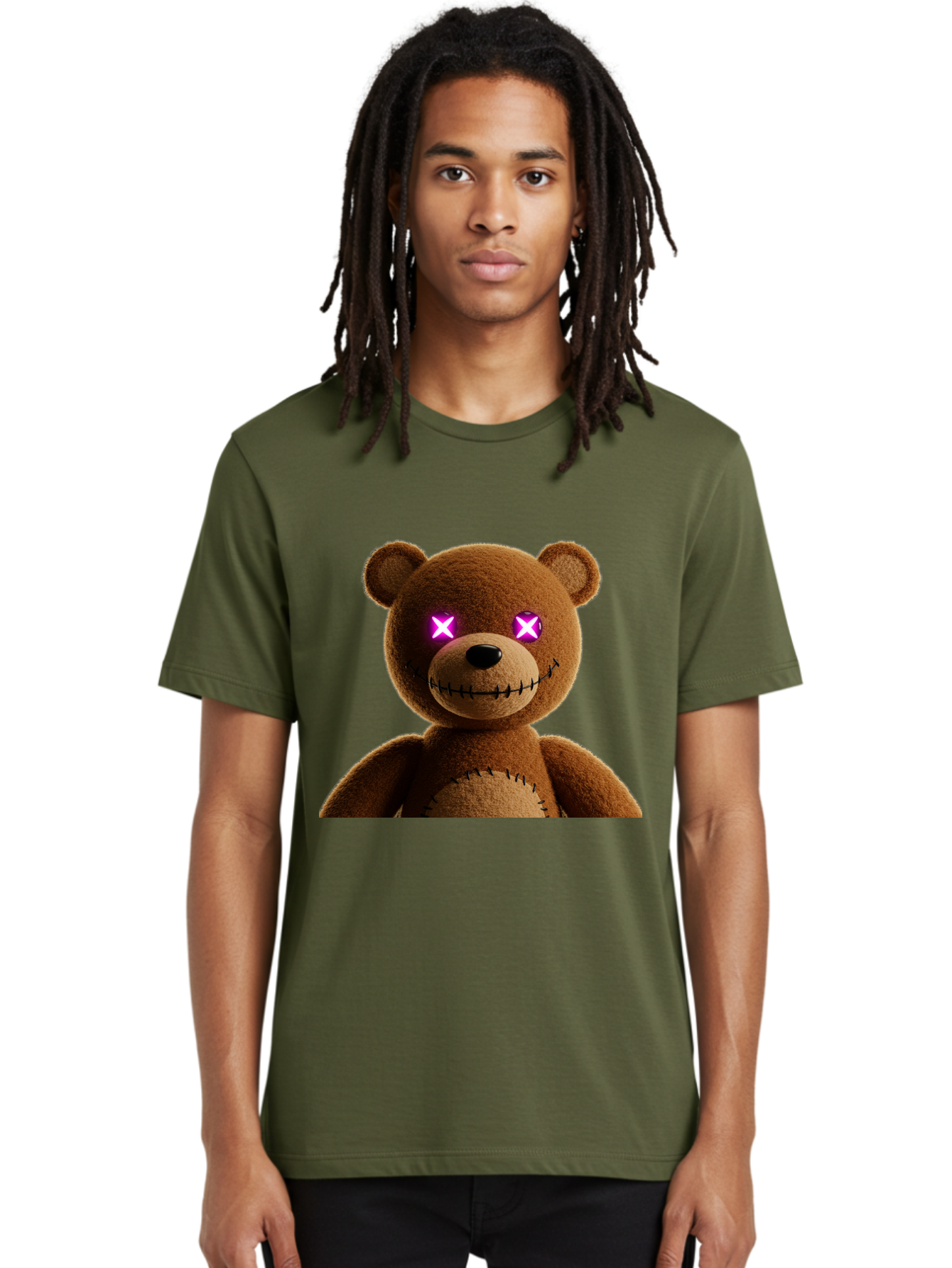 Teddy-Bear-With-Glowing-Eyes Men'S Graphic Tee, 100% Cotton, Comfortable Casual Summer Wear, Machine Washable, Vintage Camera, Old Camera, Antique Camera, Black Camera, Classic Photography, Photography Equipment, Nostalgic Device, Film Camera, Ban718