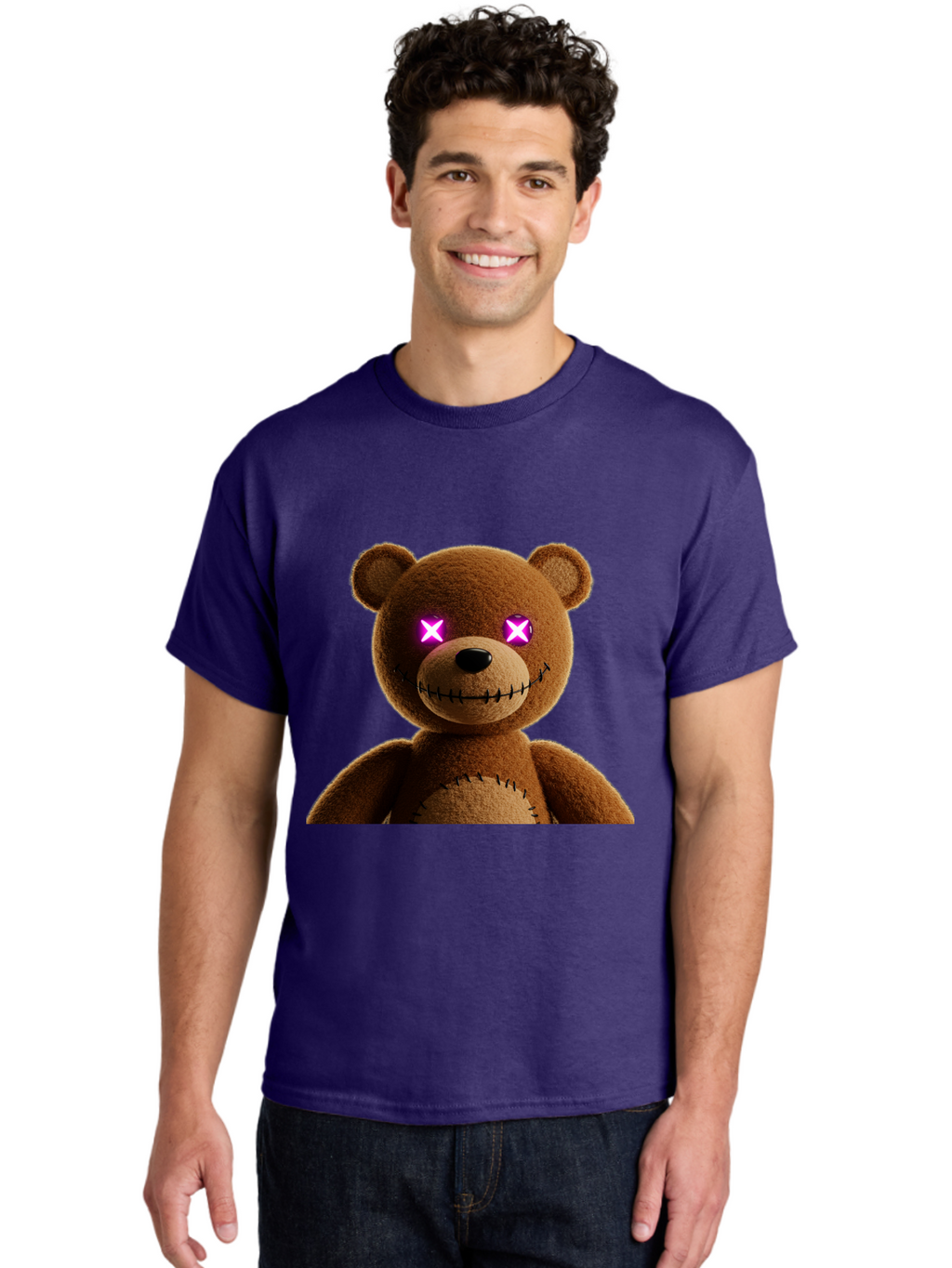 Teddy-Bear-With-Glowing-Eyes Men'S Graphic Tee, 100% Cotton, Comfortable Casual Summer Wear, Machine Washable, Vintage Camera, Old Camera, Antique Camera, Black Camera, Classic Photography, Photography Equipment, Nostalgic Device, Film Camera, Ban718