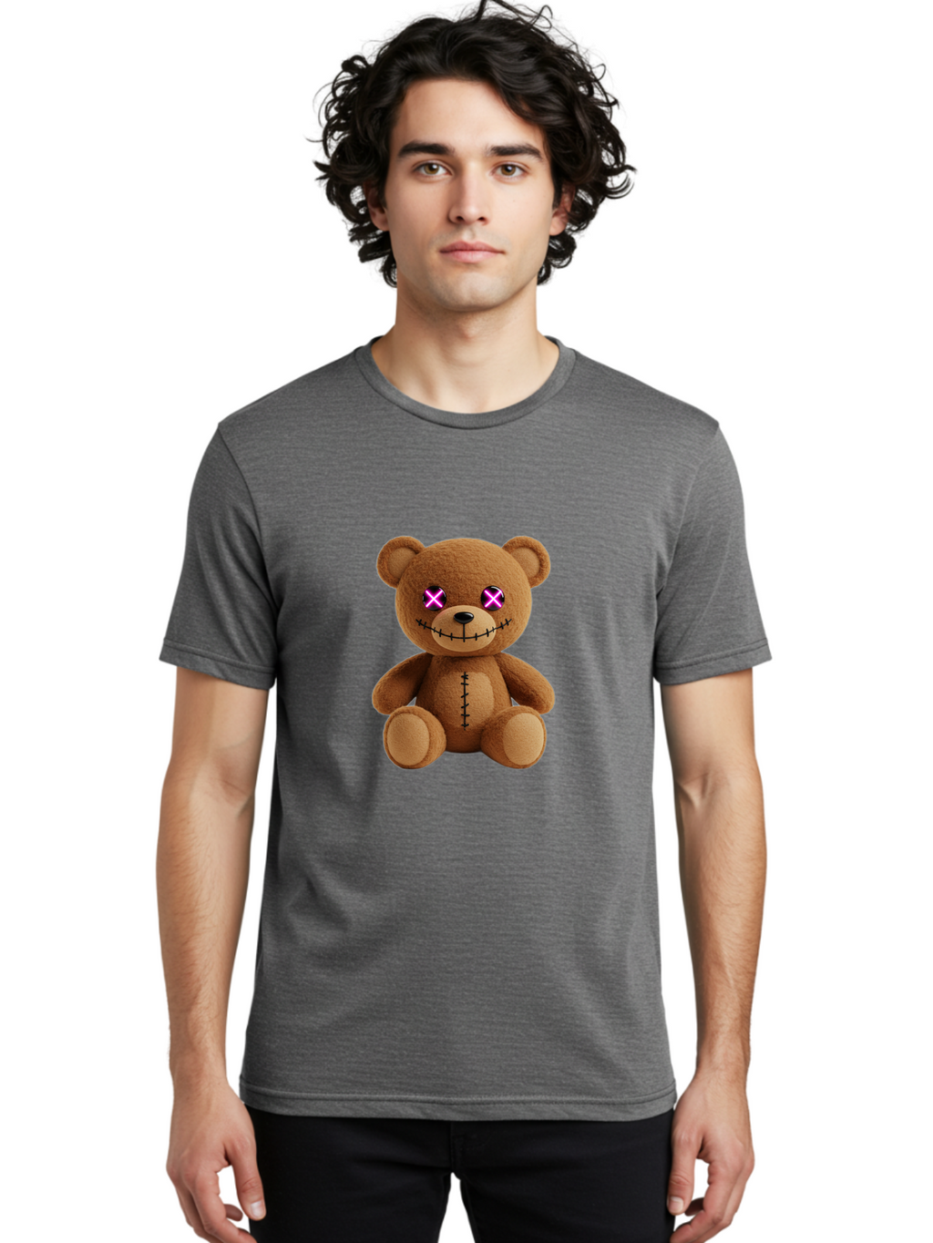 Teddy-Bear Men'S Graphic Tee, 100% Cotton, Comfortable Casual Summer Wear, Machine Washable, Vintage Camera, Old Camera, Antique Camera, Black Camera, Classic Photography, Photography Equipment, Nostalgic Device, Film Camera, Camera Art Ban719