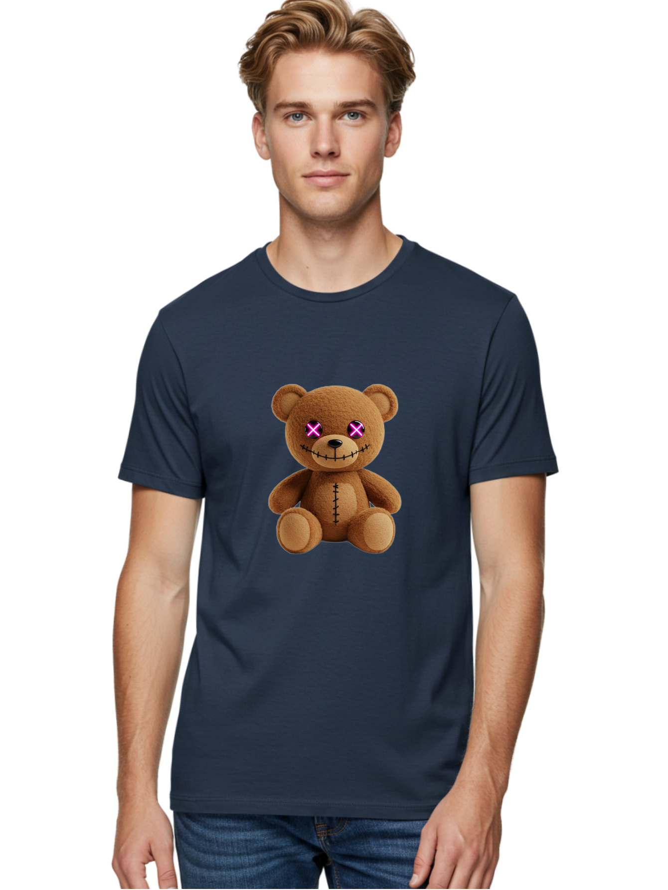 Teddy-Bear Men'S Graphic Tee, 100% Cotton, Comfortable Casual Summer Wear, Machine Washable, Vintage Camera, Old Camera, Antique Camera, Black Camera, Classic Photography, Photography Equipment, Nostalgic Device, Film Camera, Camera Art Ban719