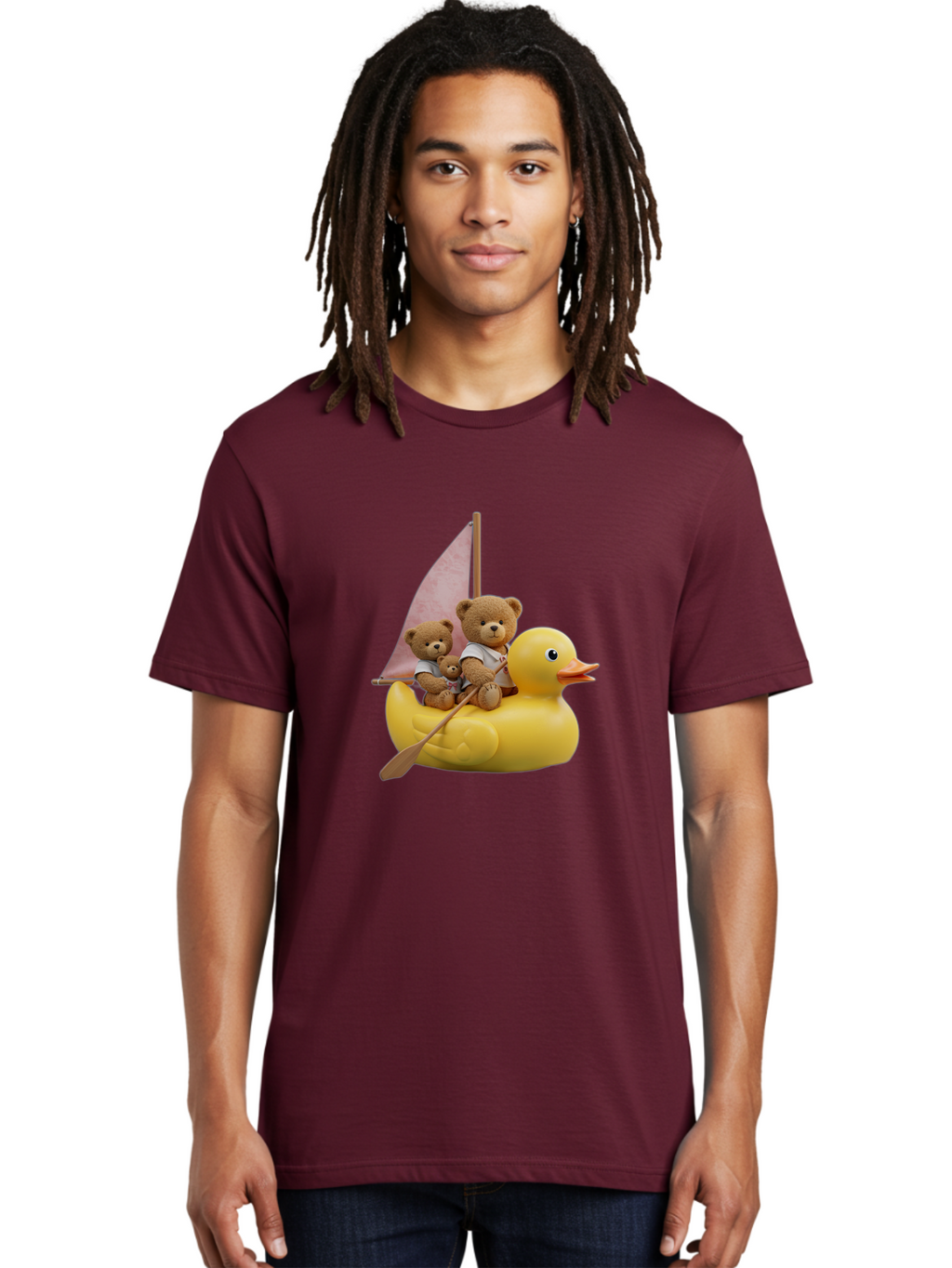 Teddy-Bears-Sailing-On-Duck Men'S Graphic Tee, 100% Cotton, Comfortable Casual Summer Wear, Machine Washable, Vintage Camera, Old Camera, Antique Camera, Black Camera, Classic Photography, Photography Equipment, Nostalgic Device, Film Camera, Ban720