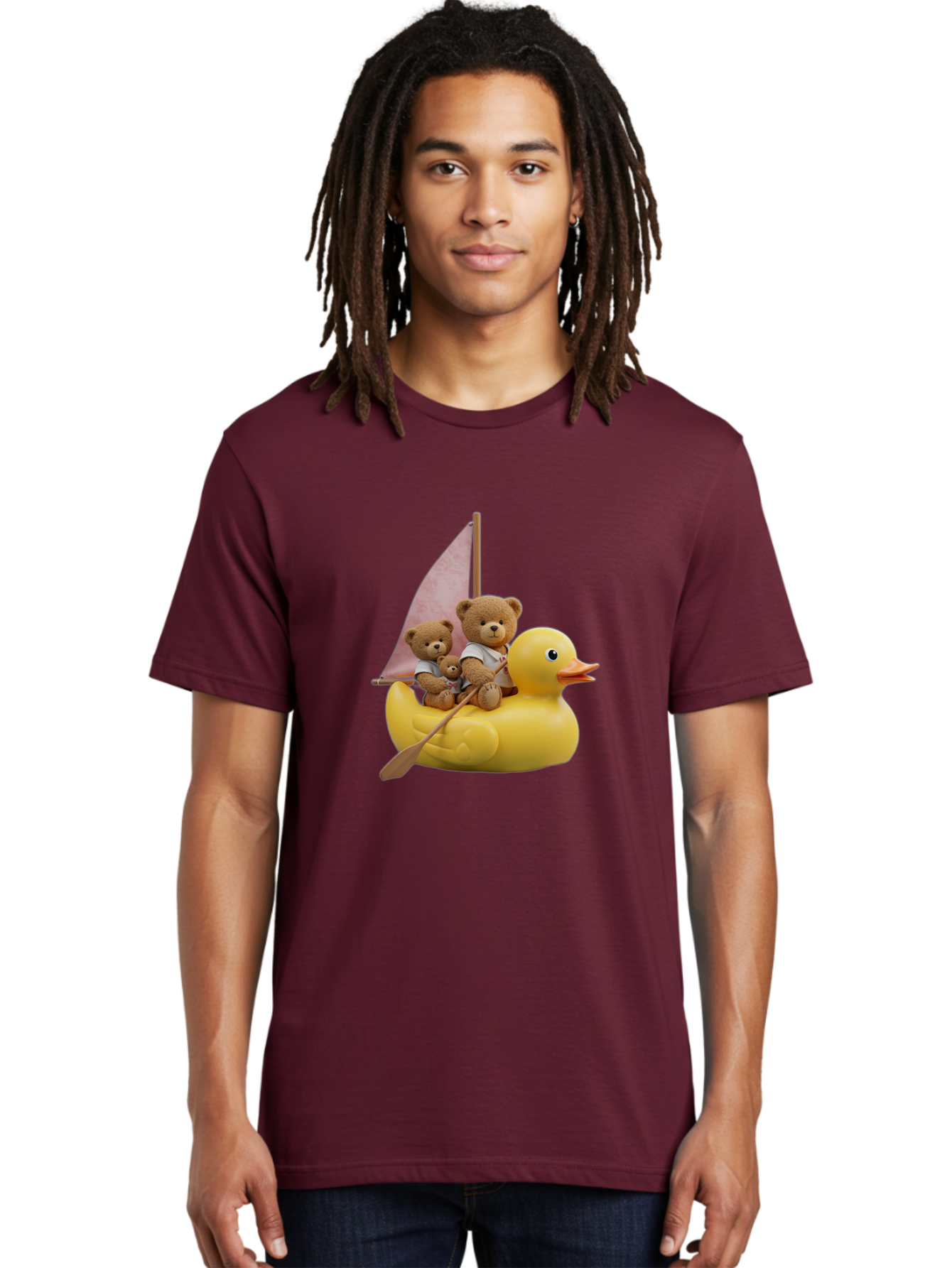 Teddy-Bears-Sailing-On-Duck Men'S Graphic Tee, 100% Cotton, Comfortable Casual Summer Wear, Machine Washable, Vintage Camera, Old Camera, Antique Camera, Black Camera, Classic Photography, Photography Equipment, Nostalgic Device, Film Camera, Ban720