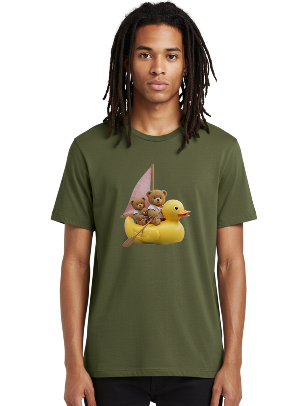 Teddy-Bears-Sailing-On-Duck Men'S Graphic Tee, 100% Cotton, Comfortable Casual Summer Wear, Machine Washable, Vintage Camera, Old Camera, Antique Camera, Black Camera, Classic Photography, Photography Equipment, Nostalgic Device, Film Camera, Ban720
