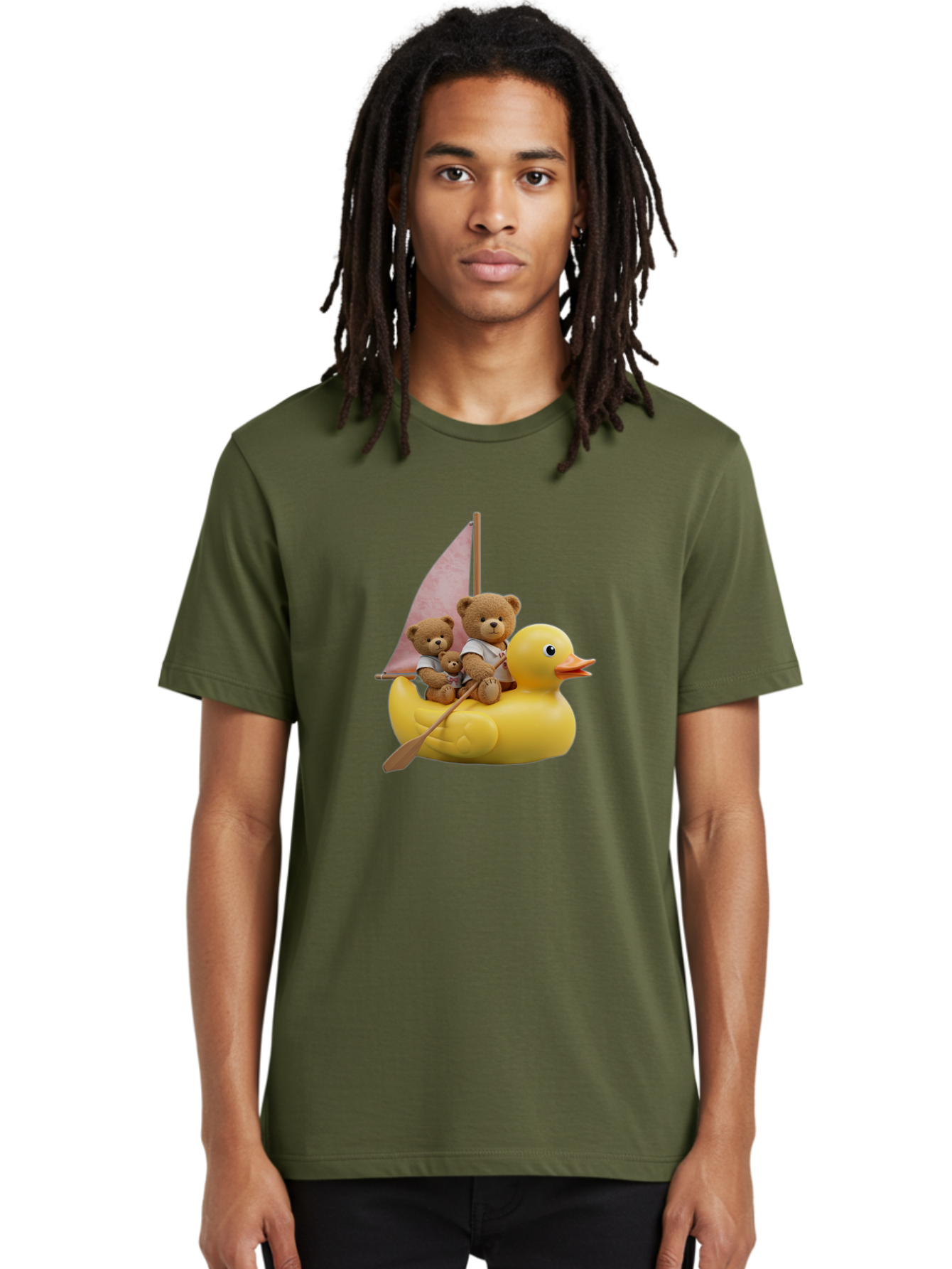 Teddy-Bears-Sailing-On-Duck Men'S Graphic Tee, 100% Cotton, Comfortable Casual Summer Wear, Machine Washable, Vintage Camera, Old Camera, Antique Camera, Black Camera, Classic Photography, Photography Equipment, Nostalgic Device, Film Camera, Ban720