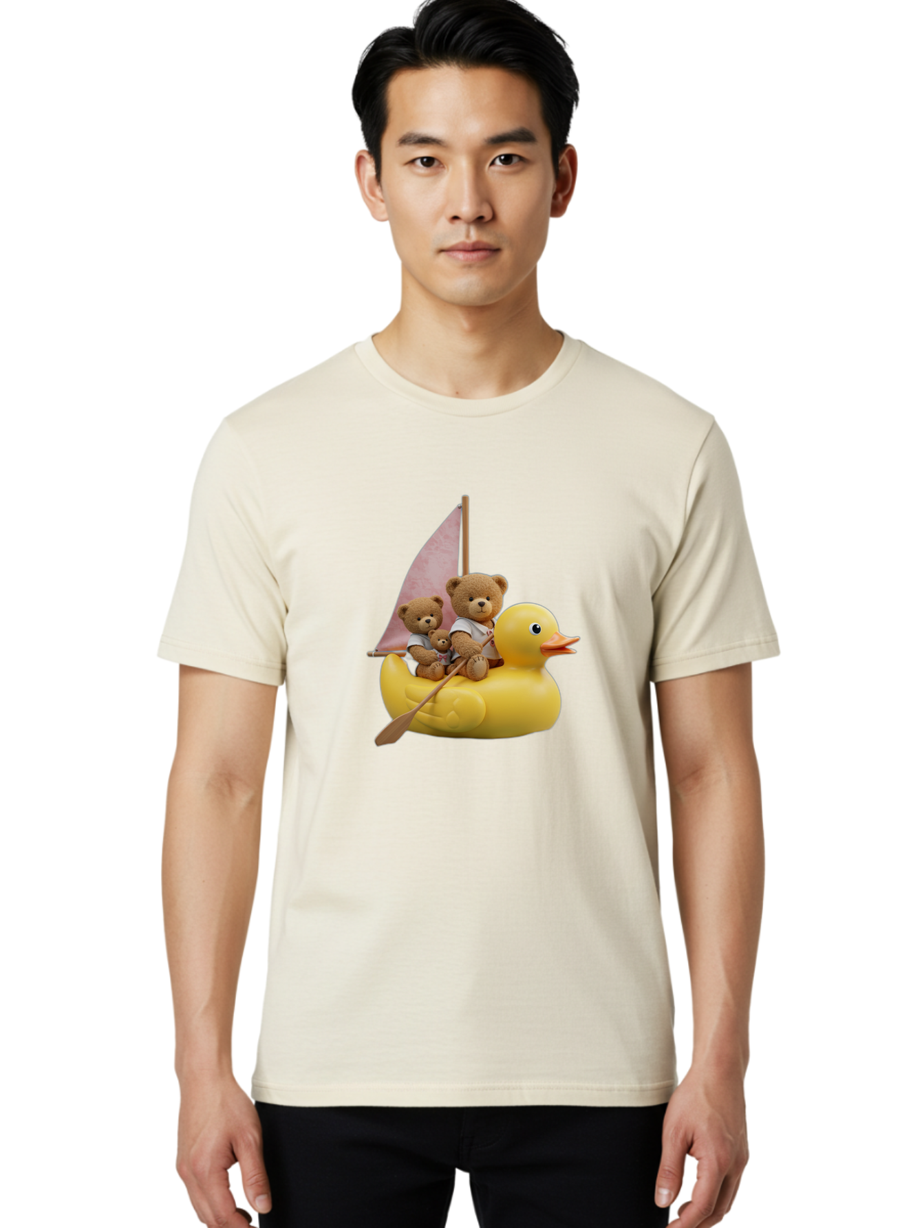 Teddy-Bears-Sailing-On-Duck Men'S Graphic Tee, 100% Cotton, Comfortable Casual Summer Wear, Machine Washable, Vintage Camera, Old Camera, Antique Camera, Black Camera, Classic Photography, Photography Equipment, Nostalgic Device, Film Camera, Ban720