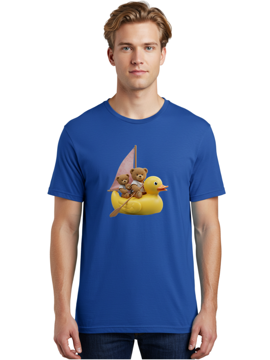 Teddy-Bears-Sailing-On-Duck Men'S Graphic Tee, 100% Cotton, Comfortable Casual Summer Wear, Machine Washable, Vintage Camera, Old Camera, Antique Camera, Black Camera, Classic Photography, Photography Equipment, Nostalgic Device, Film Camera, Ban720