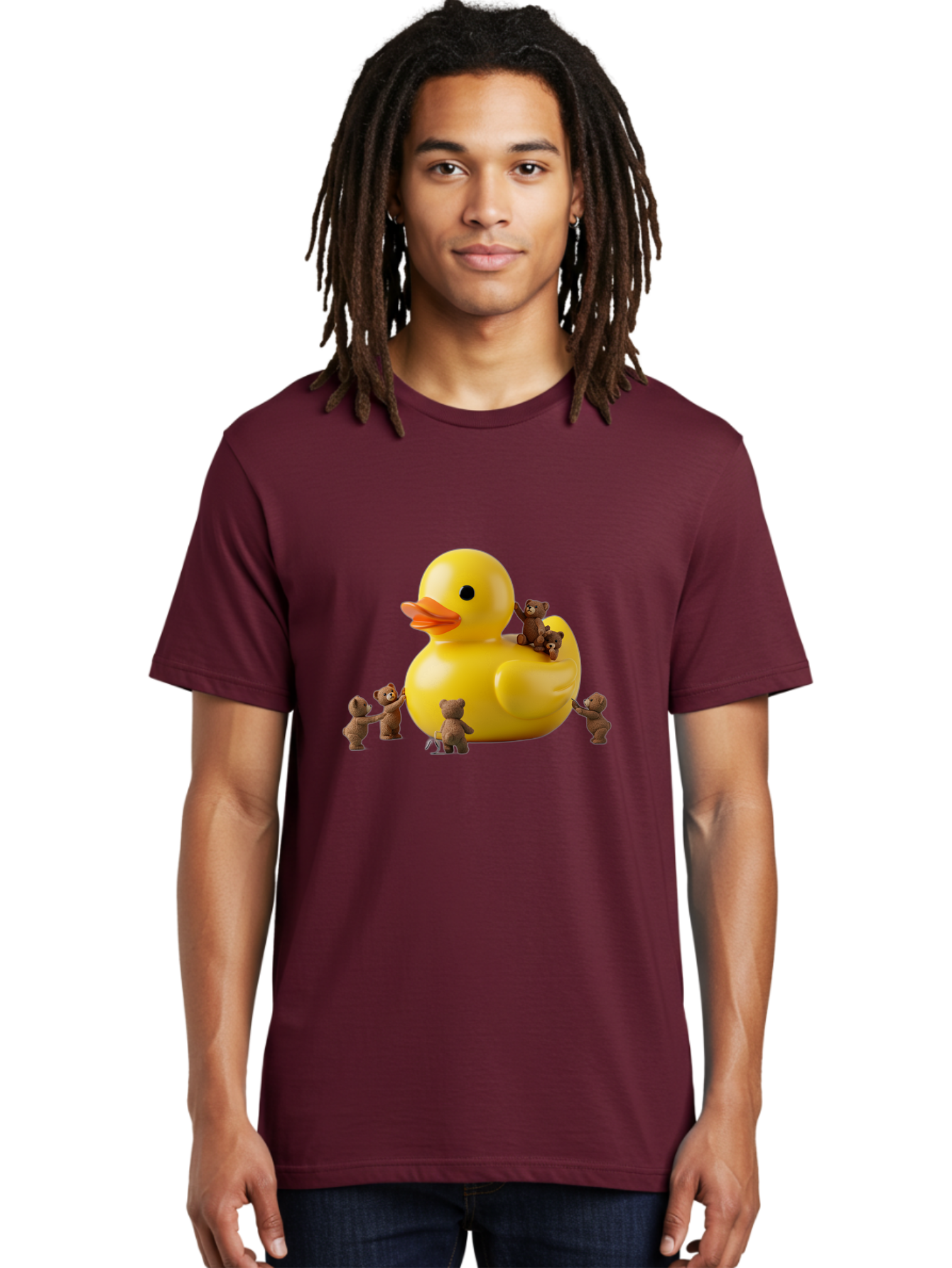 Teddy-Bears-With-Rubber-Duck Men'S Graphic Tee, 100% Cotton, Comfortable Casual Summer Wear, Machine Washable, Vintage Camera, Old Camera, Antique Camera, Black Camera, Classic Photography, Photography Equipment, Nostalgic Device, Film Camera, Ban721
