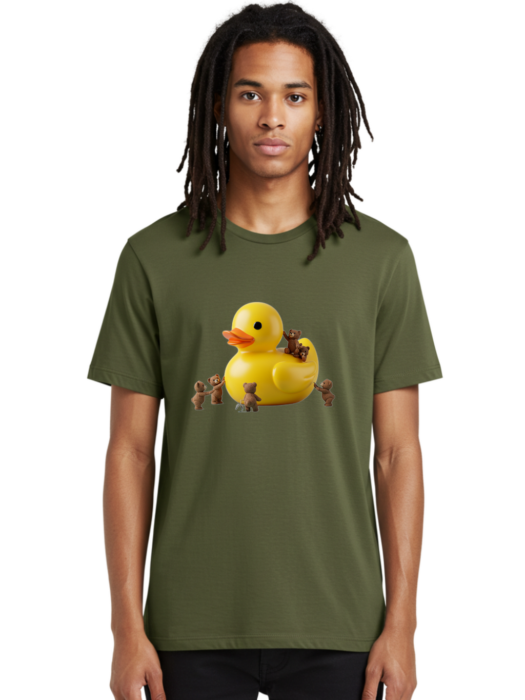 Teddy-Bears-With-Rubber-Duck Men'S Graphic Tee, 100% Cotton, Comfortable Casual Summer Wear, Machine Washable, Vintage Camera, Old Camera, Antique Camera, Black Camera, Classic Photography, Photography Equipment, Nostalgic Device, Film Camera, Ban721
