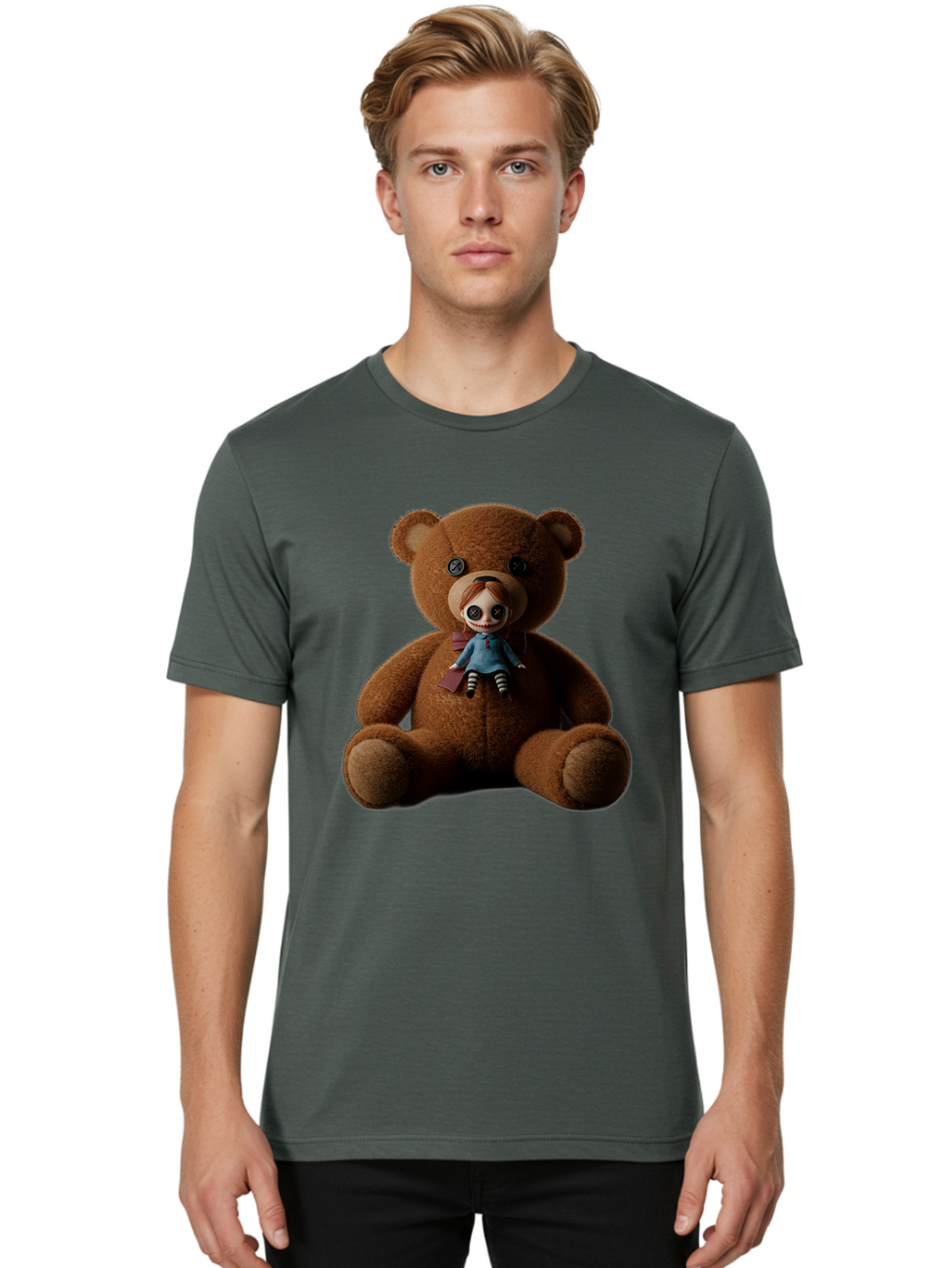Teddy-Head-Annabelle Men'S Graphic Tee, 100% Cotton, Comfortable Casual Summer Wear, Machine Washable, Vintage Camera, Old Camera, Antique Camera, Black Camera, Classic Photography, Photography Equipment, Nostalgic Device, Film Camera, Ban723