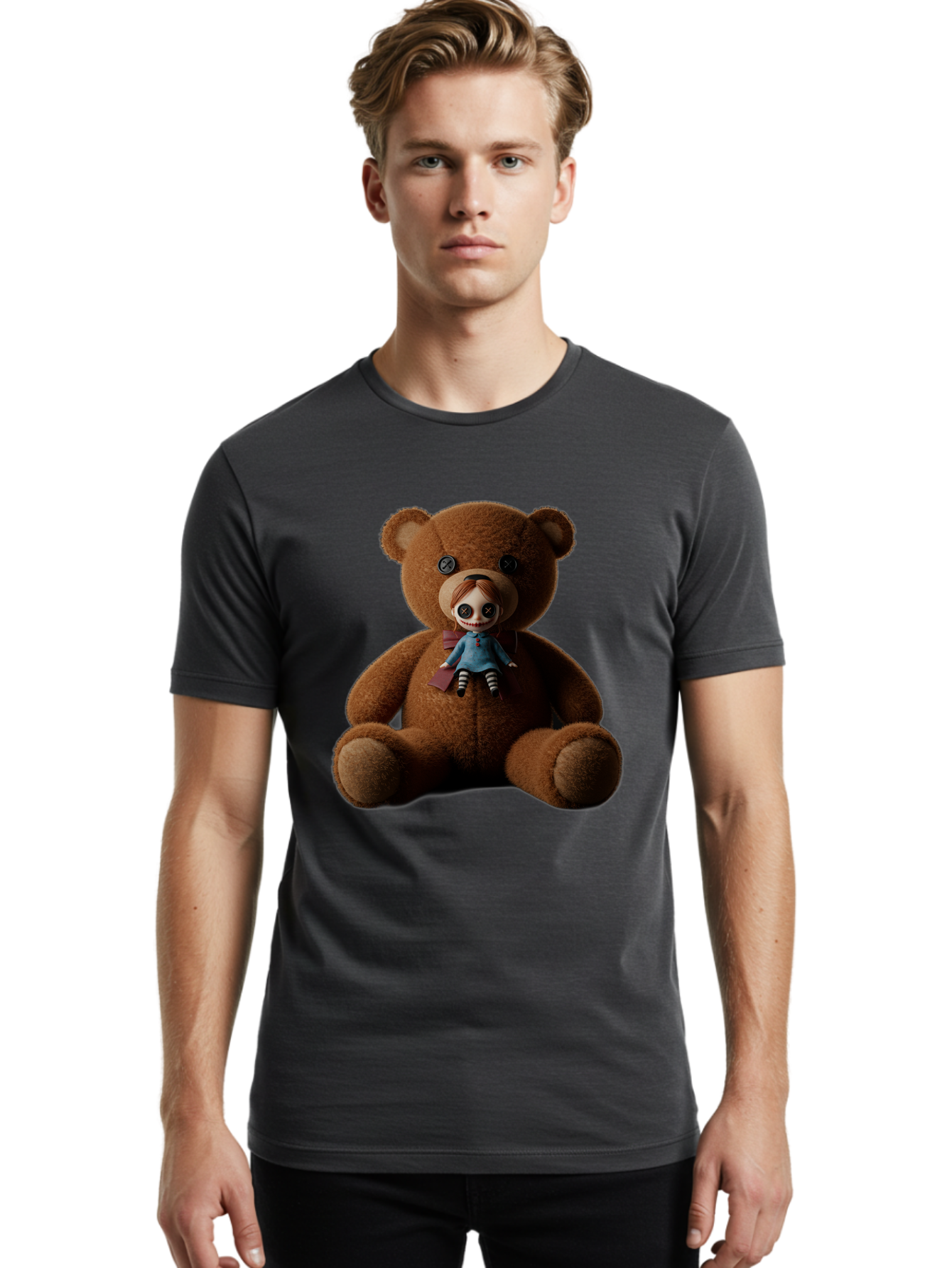 Teddy-Head-Annabelle Men'S Graphic Tee, 100% Cotton, Comfortable Casual Summer Wear, Machine Washable, Vintage Camera, Old Camera, Antique Camera, Black Camera, Classic Photography, Photography Equipment, Nostalgic Device, Film Camera, Ban723
