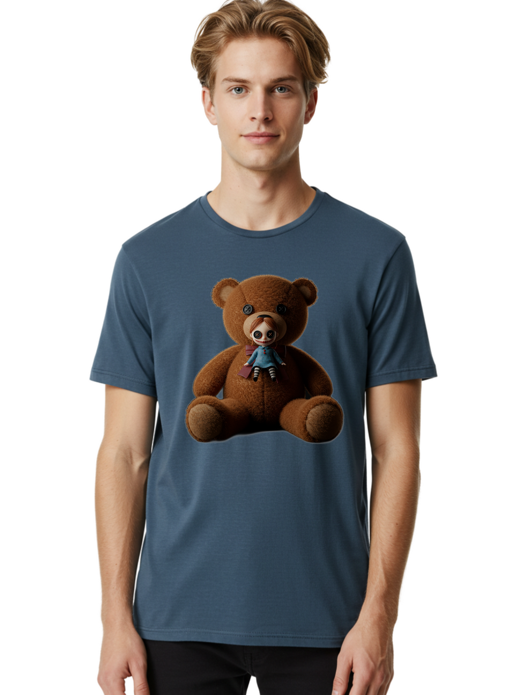 Teddy-Head-Annabelle Men'S Graphic Tee, 100% Cotton, Comfortable Casual Summer Wear, Machine Washable, Vintage Camera, Old Camera, Antique Camera, Black Camera, Classic Photography, Photography Equipment, Nostalgic Device, Film Camera, Ban723